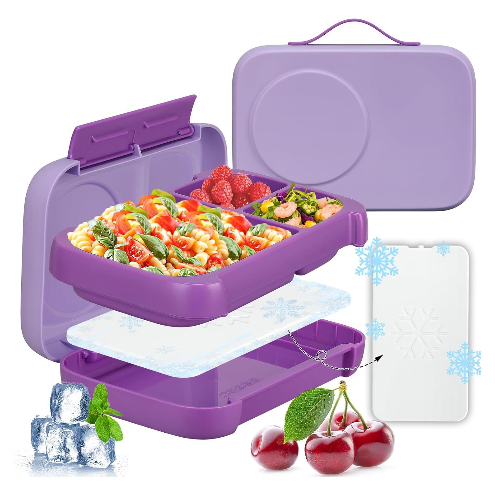Caja de Almuerzo Bento JXXM para Niños 3 Compartimentos 1.95L