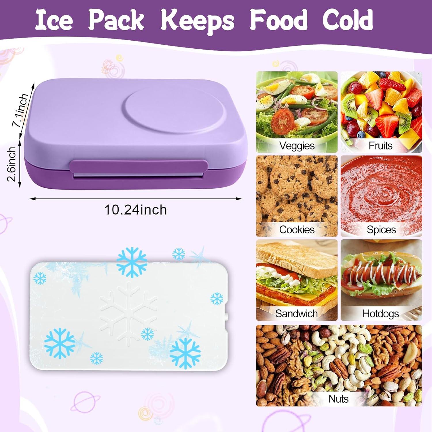 Caja de Almuerzo Bento JXXM para Niños 3 Compartimentos 1.95L
