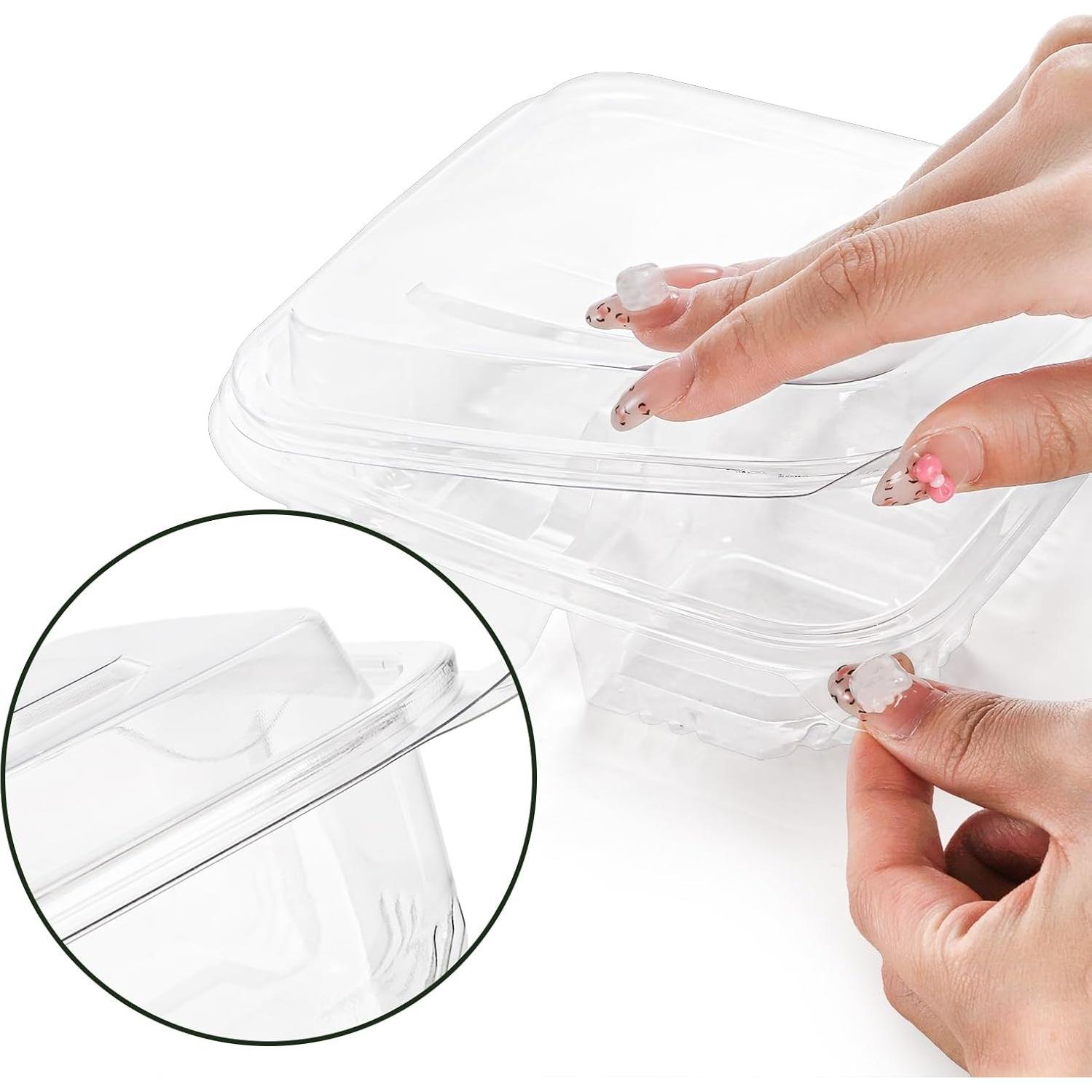 Contenedores de Alimentos Peohud 50 Piezas 4 Compartimentos