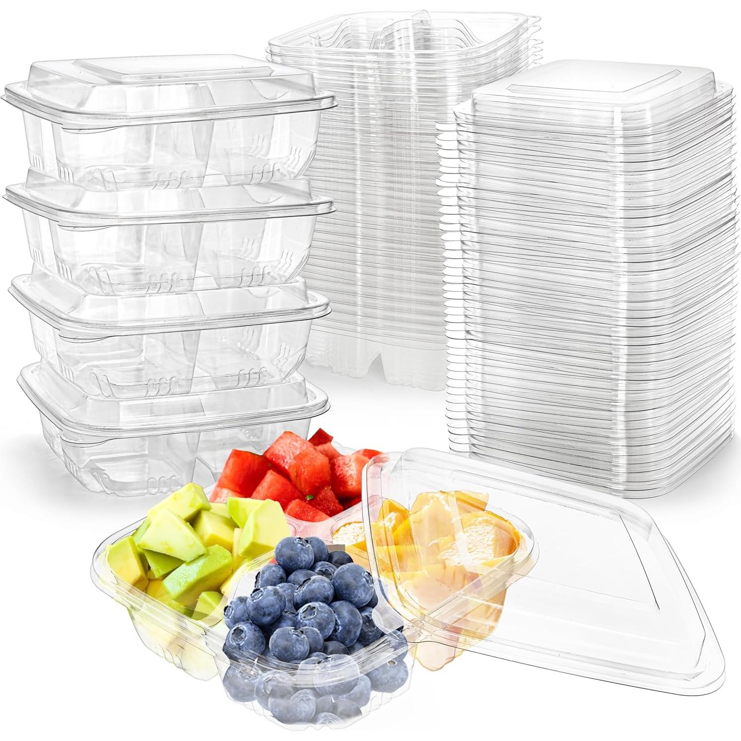 Contenedores de Alimentos Peohud 50 Piezas 4 Compartimentos