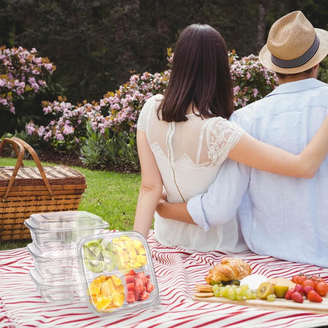 Contenedores de Alimentos Peohud 50 Piezas 4 Compartimentos