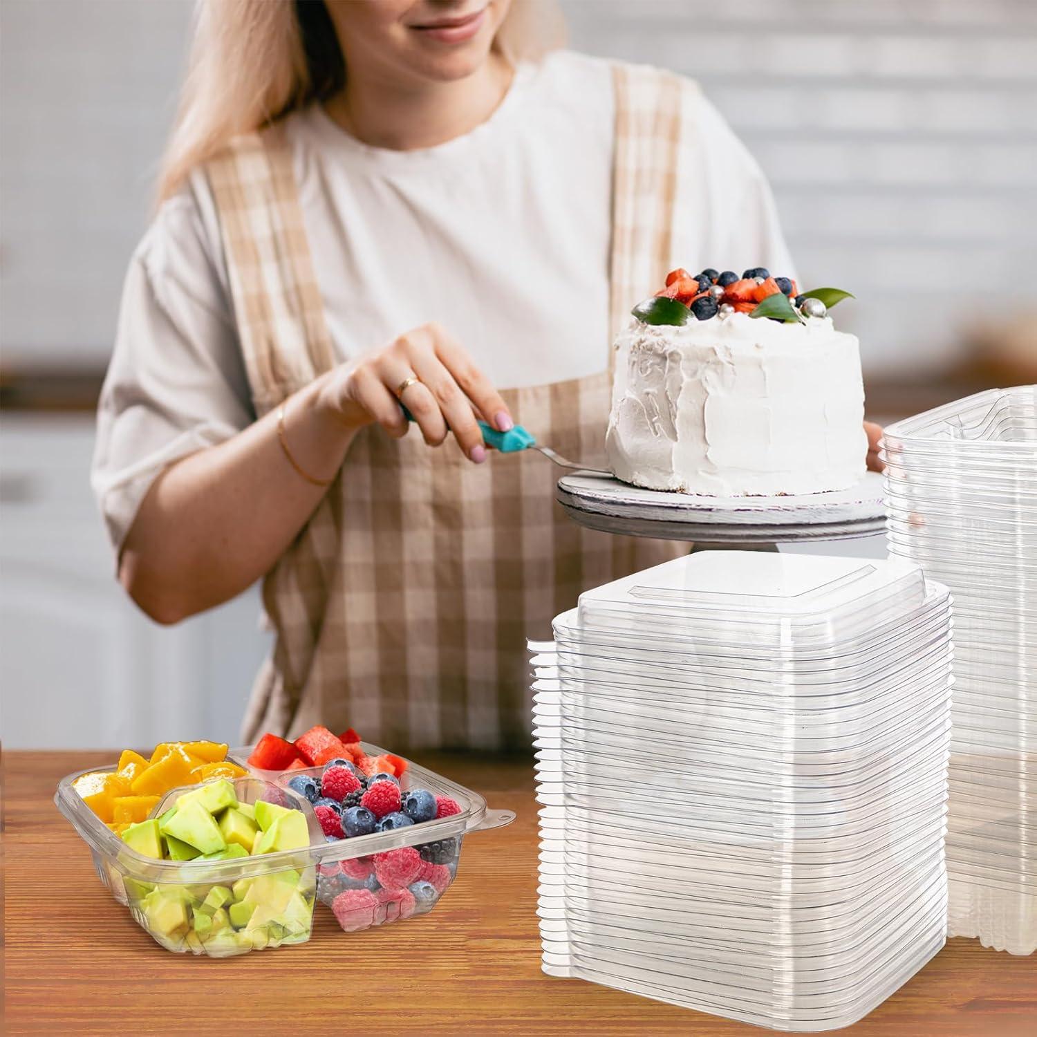 Contenedores de Alimentos Peohud 50 Piezas 4 Compartimentos