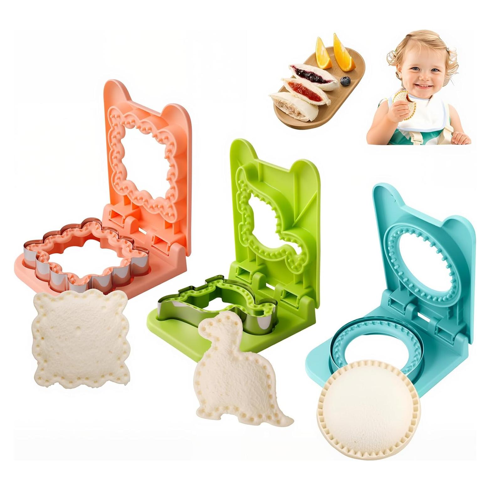 Juego de Cortador y Sellador de Sándwich Tenlary 3 Piezas