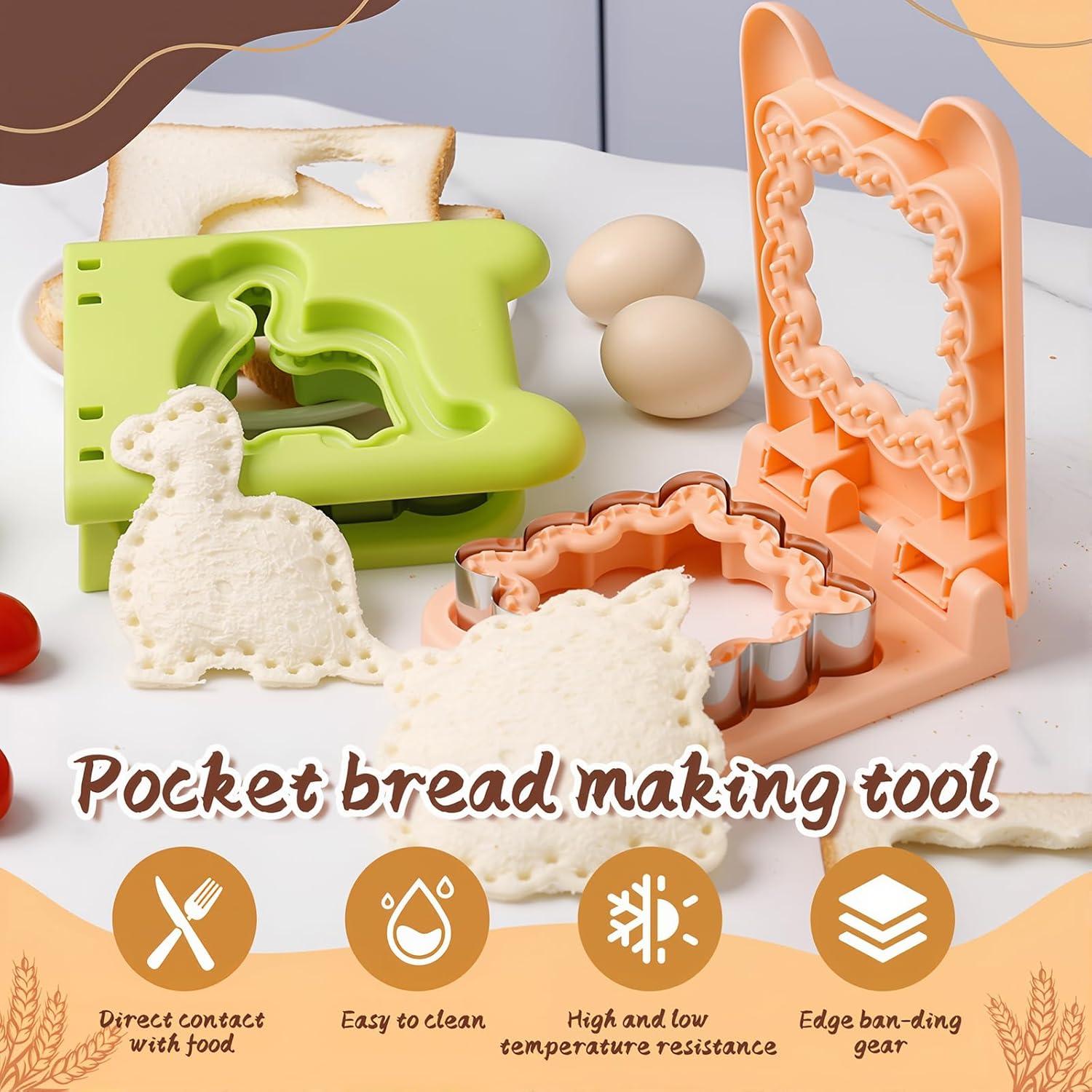 Juego de Cortador y Sellador de Sándwich Tenlary 3 Piezas