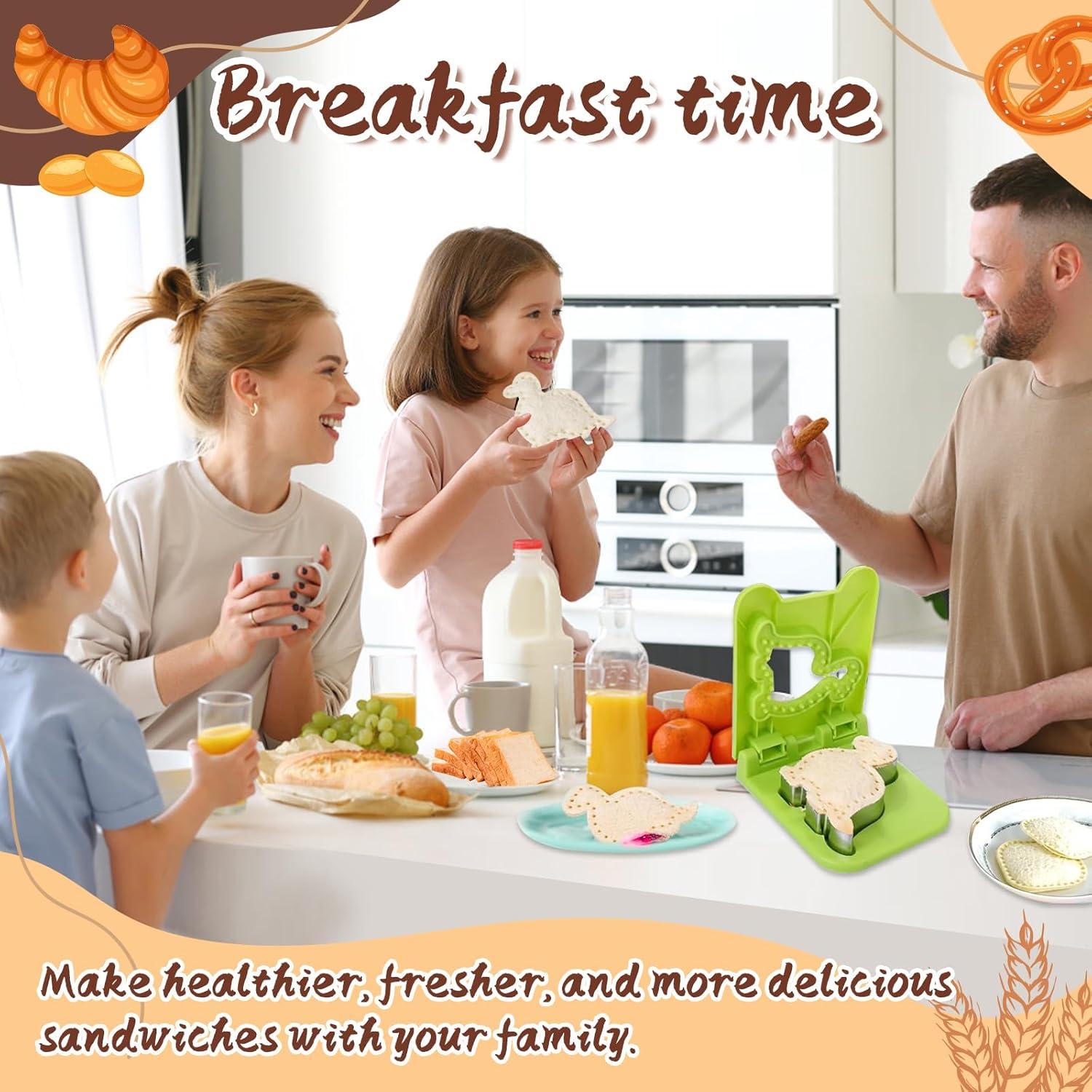 Juego de Cortador y Sellador de Sándwich Tenlary 3 Piezas