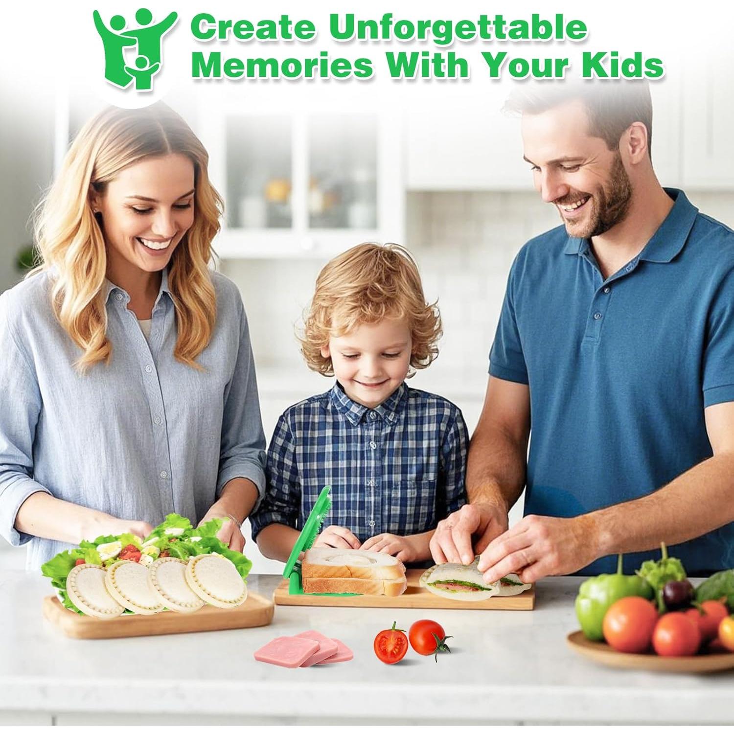 Cortador y Sellador de Sándwiches Jsroroda Verde 10.16 cm