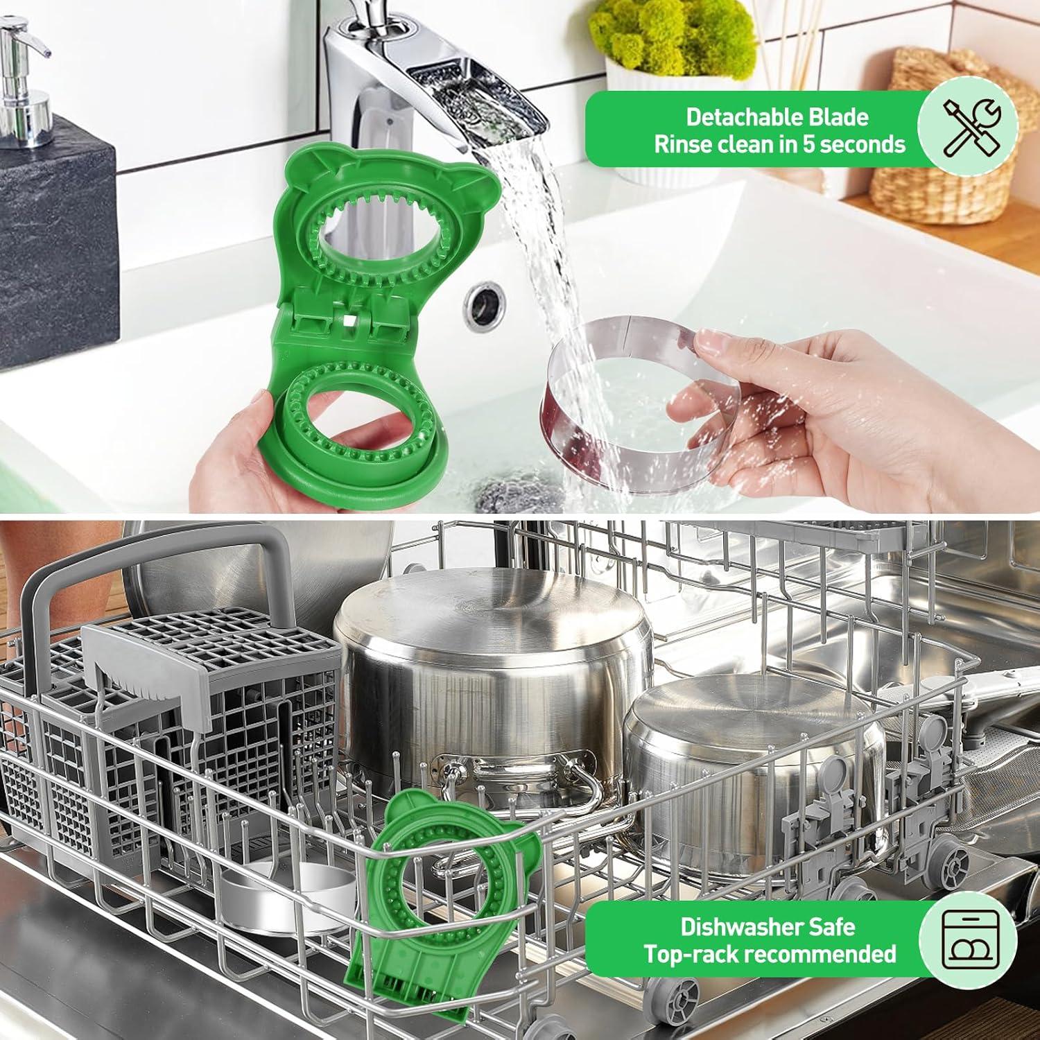 Cortador y Sellador de Sándwiches Jsroroda Verde 10.16 cm