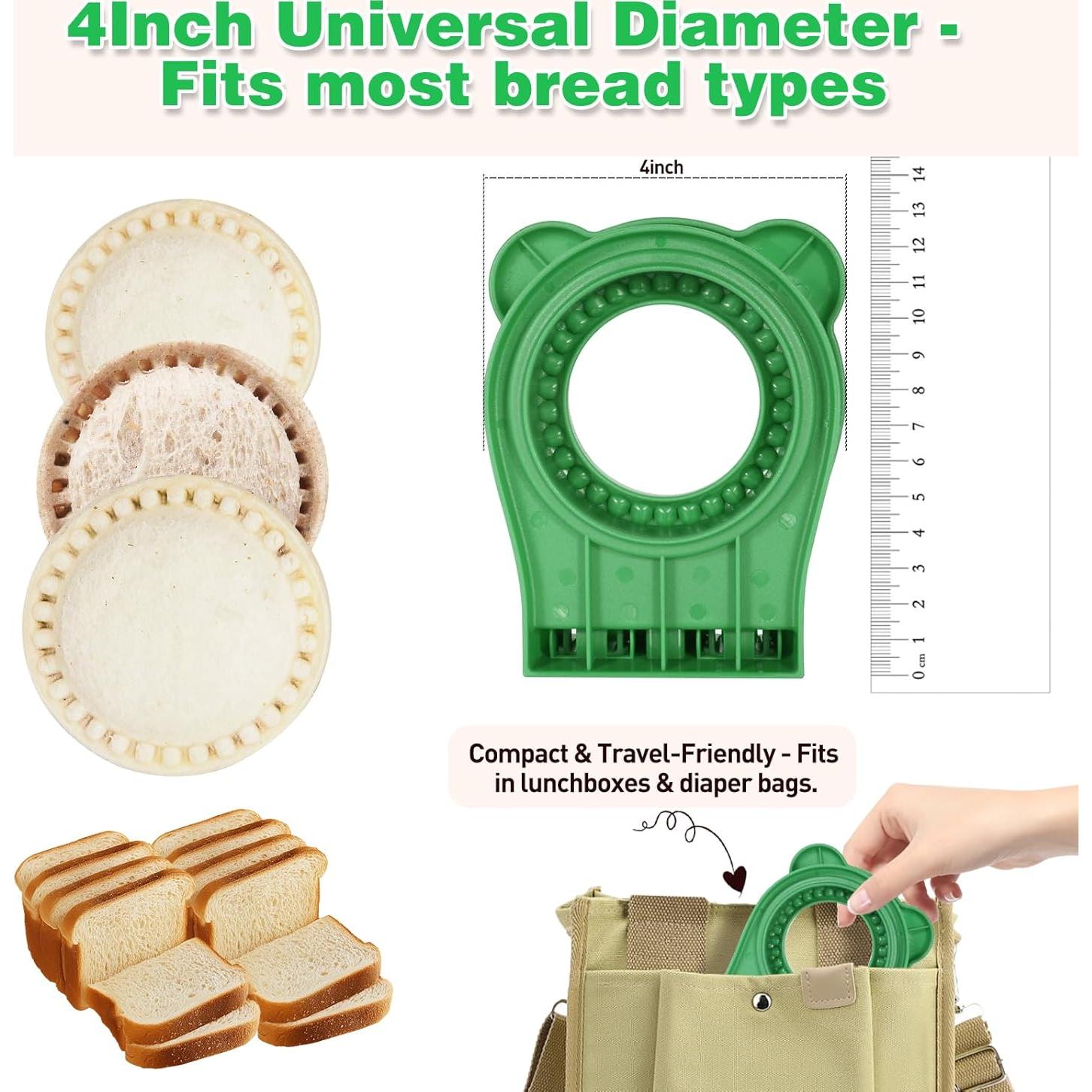 Cortador y Sellador de Sándwiches Jsroroda Verde 10.16 cm