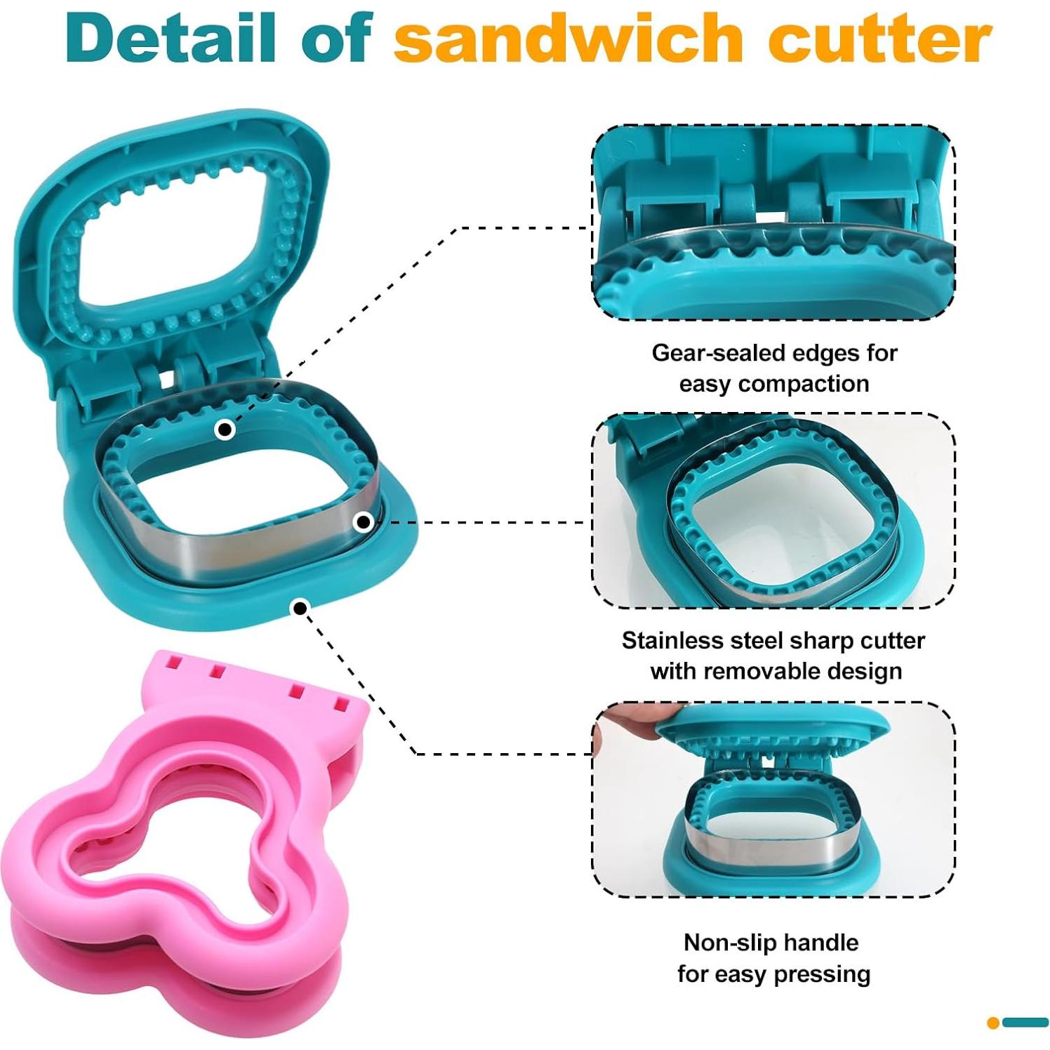 Cortador de Sándwiches OERPHO 2 en 1 para Niños - Cuadrado y Ratón