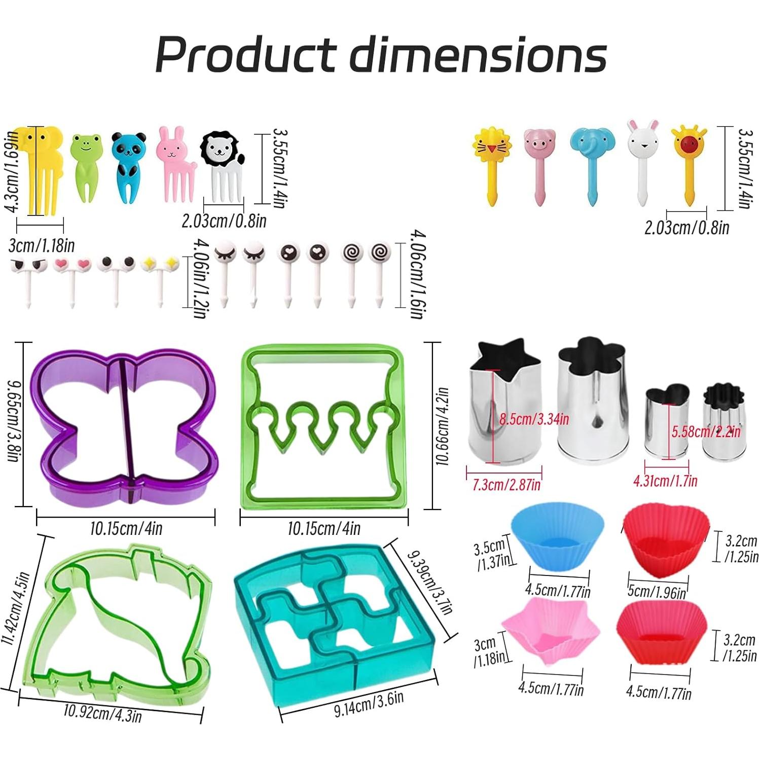 Juego de Cortadores de Sándwich ABSOK - 32 Piezas para Niños