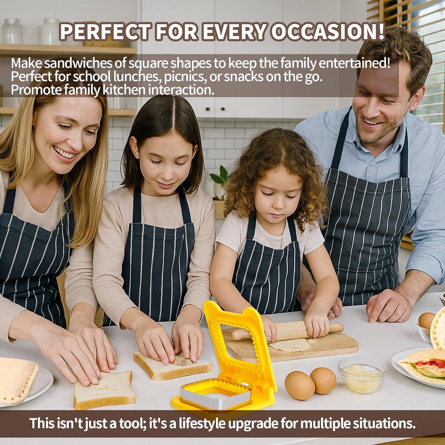 Cortador y Sellador de Sándwich 2-en-1 smrtcol Amarillo