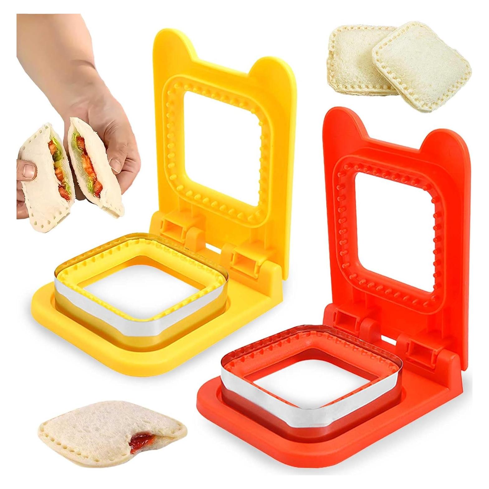 Cortador y Sellador de Sándwiches 2 PCS Acero Inoxidable