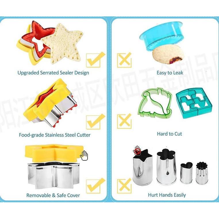 Cortador de Sándwich Dedaozhe 22PCS Multicolor para Niños