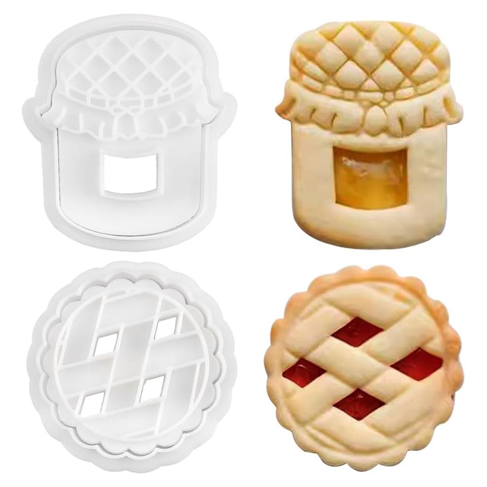 Juego de Cortadores de Galletas de Mermelada RUIYDZ 4 Piezas