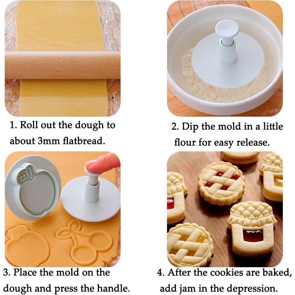 Juego de Cortadores de Galletas de Mermelada RUIYDZ 4 Piezas