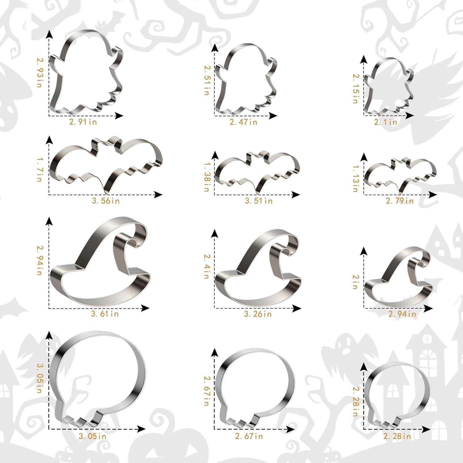 Cortadores de Galletas de Halloween OHOME 9 Piezas Acero Inoxidable