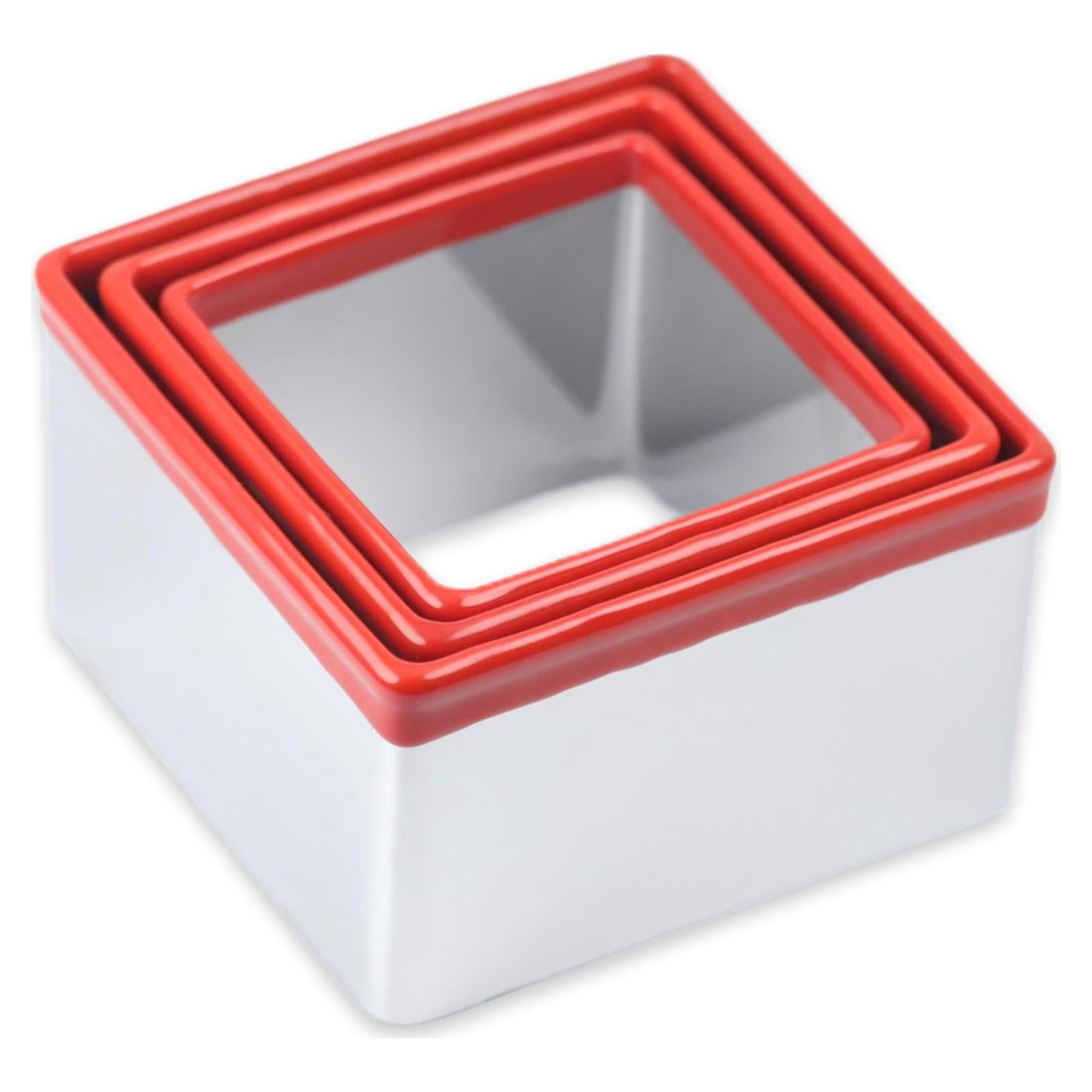 Juego de 3 Cortadores de Galletas Cuadrados COOKIEQUE 6.35-8.38 cm