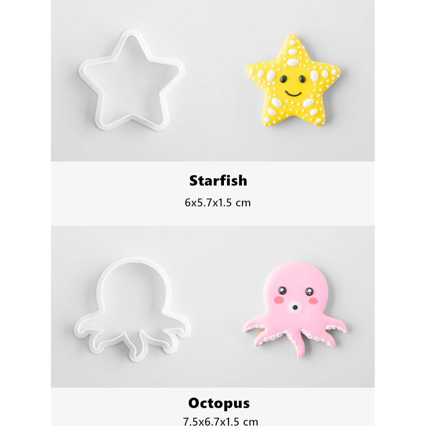 Cortadores de Galletas Chchmu 8 Piezas Formas Marinas
