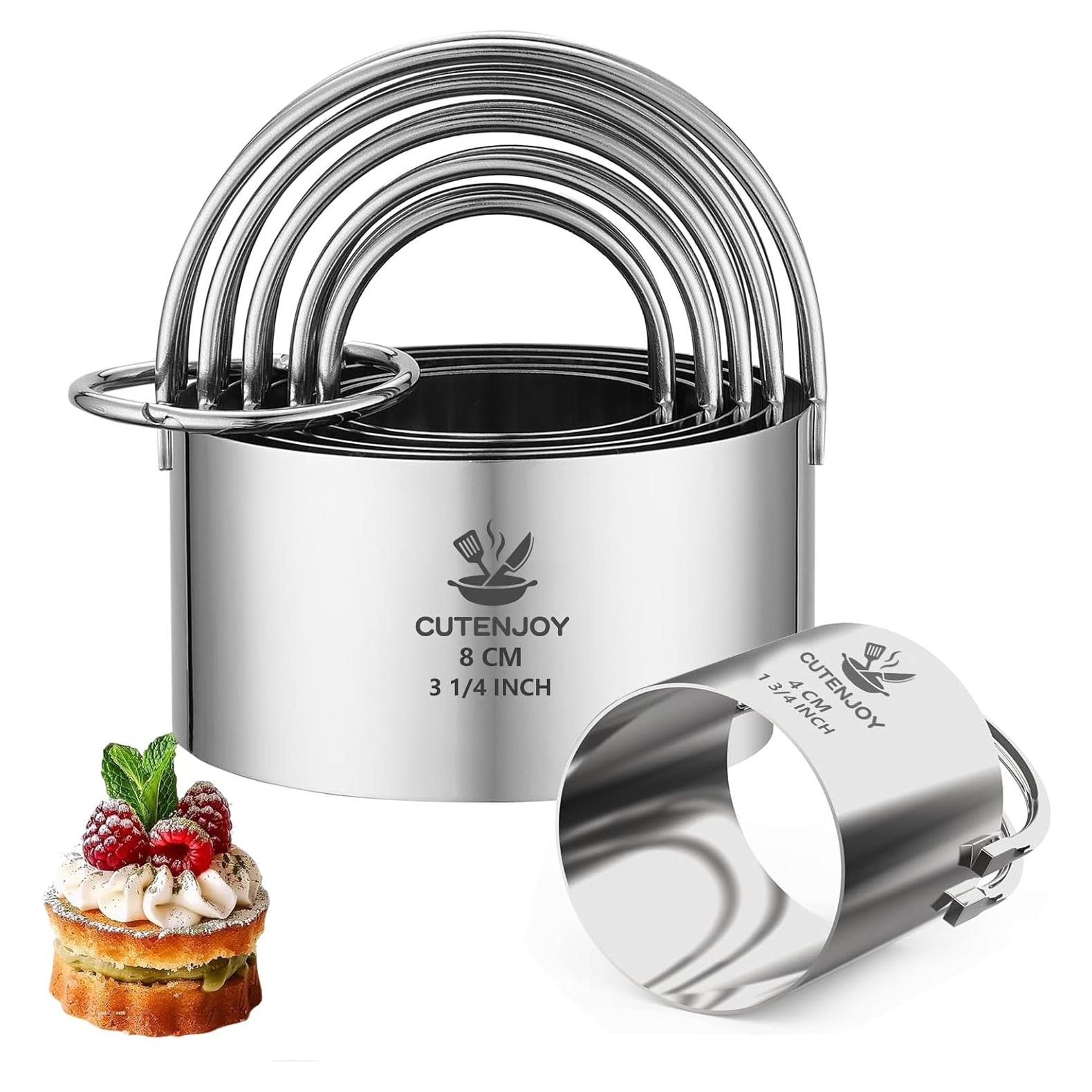 Set de Cortadores de Galletas Redondos CUTENJOY 5 Piezas