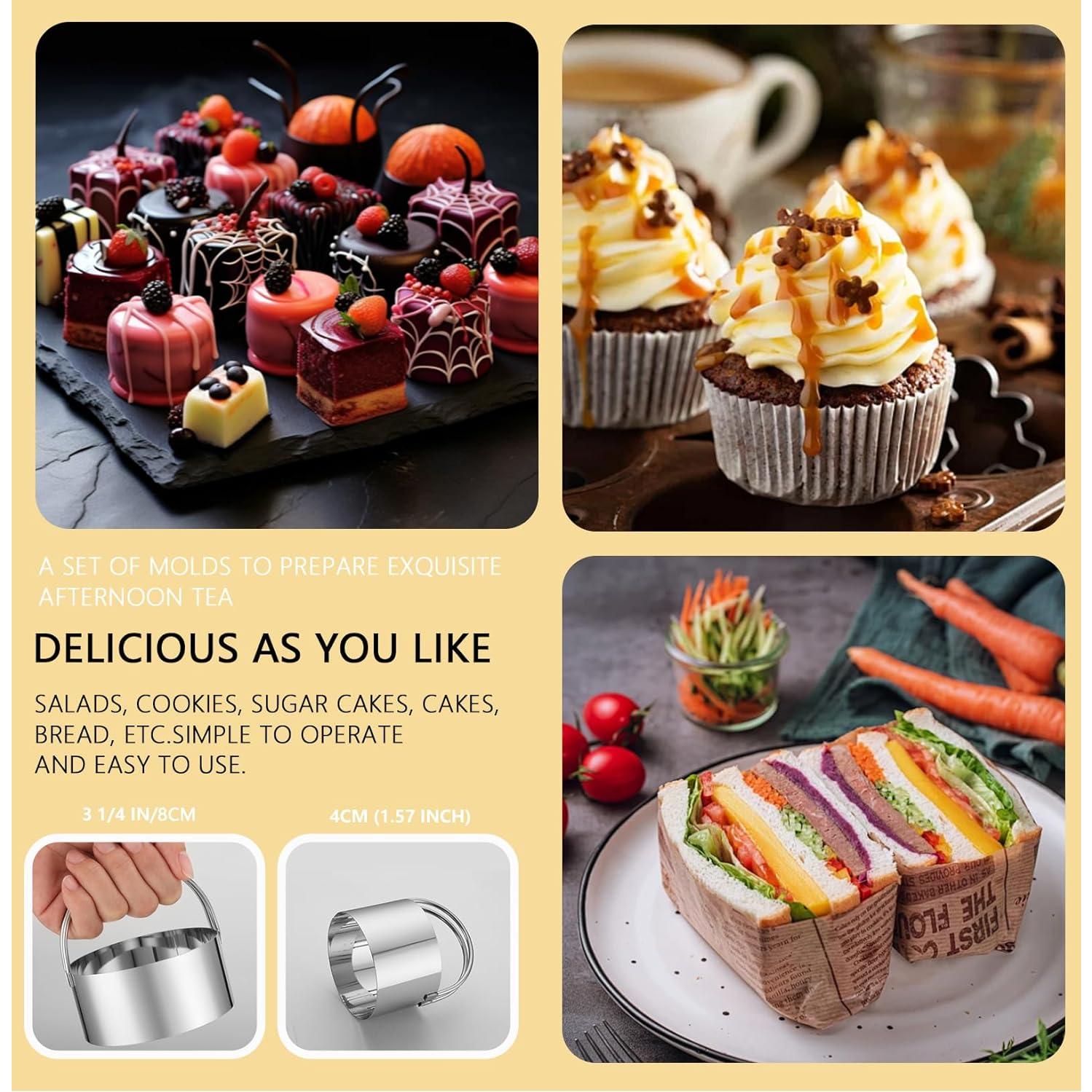 Set de Cortadores de Galletas Redondos CUTENJOY 5 Piezas