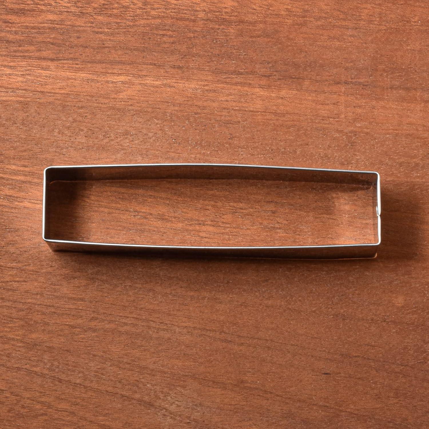 Cortador de Galletas Rectangular LILIAO Acero Inoxidable 11.4x2.5cm