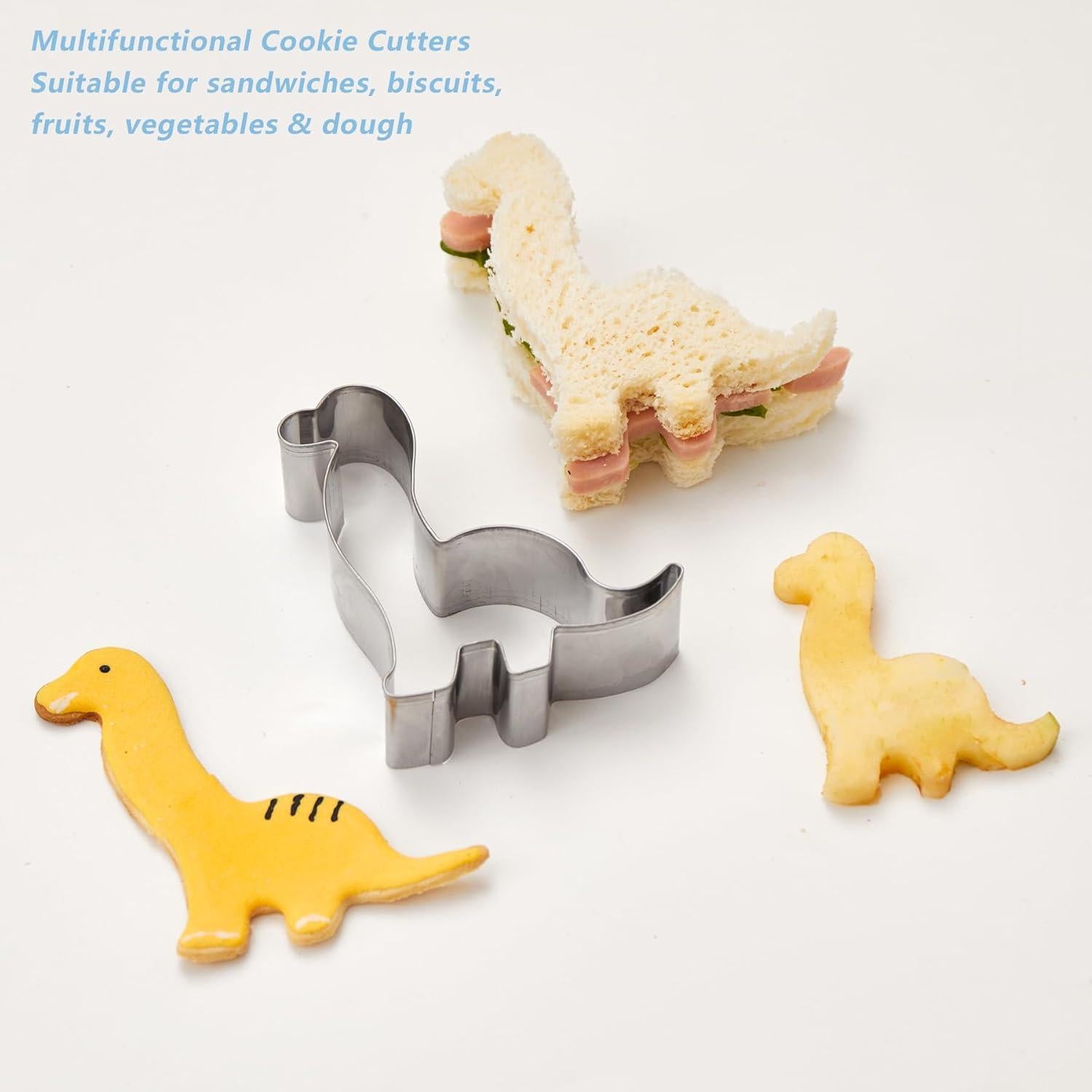 Juego de Cortadores de Galletas de Dinosaurio Vinoil - 15 Piezas de Acero Inoxidable