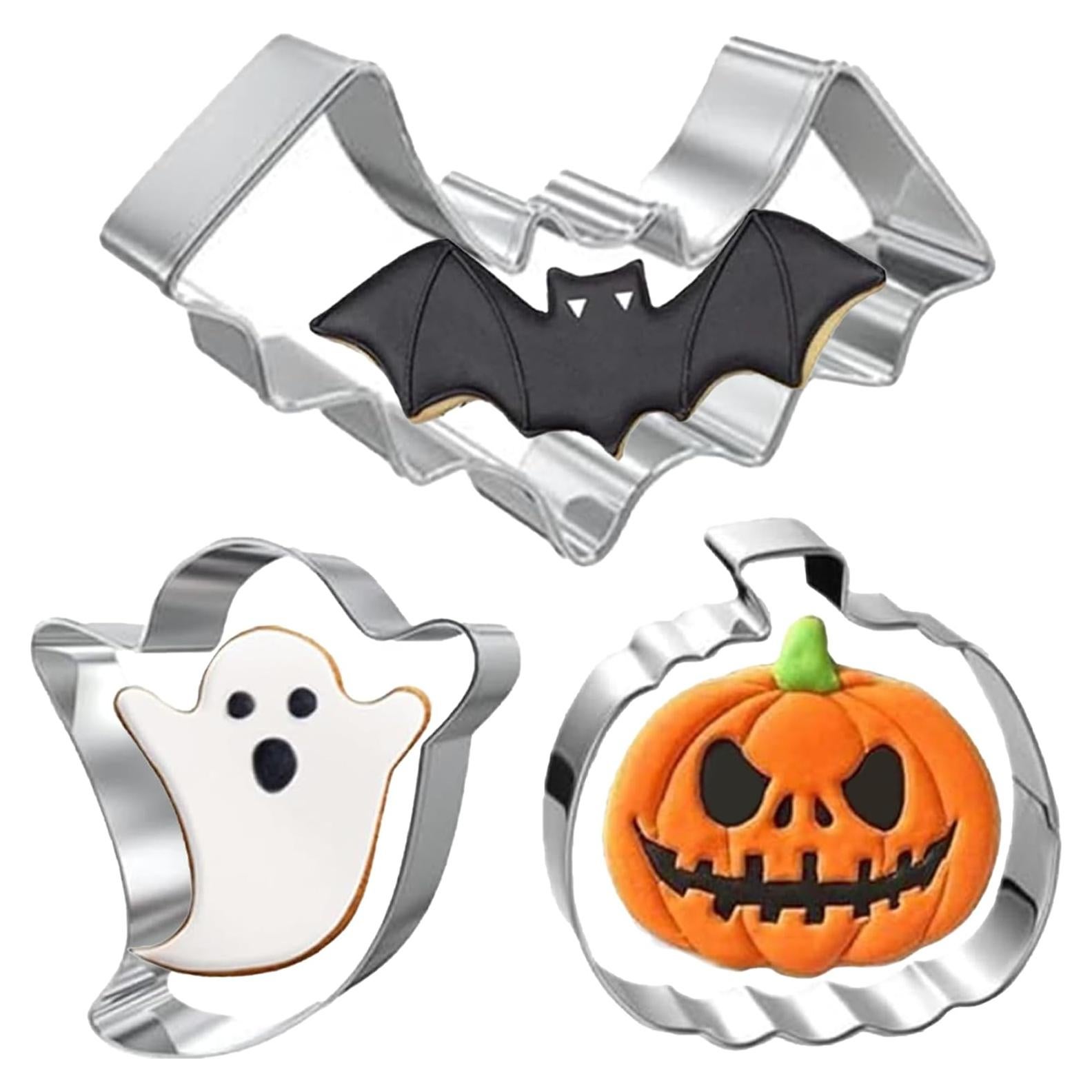 Cortadores de Galletas Halloween Maykito 3 Piezas Acero Inoxidable