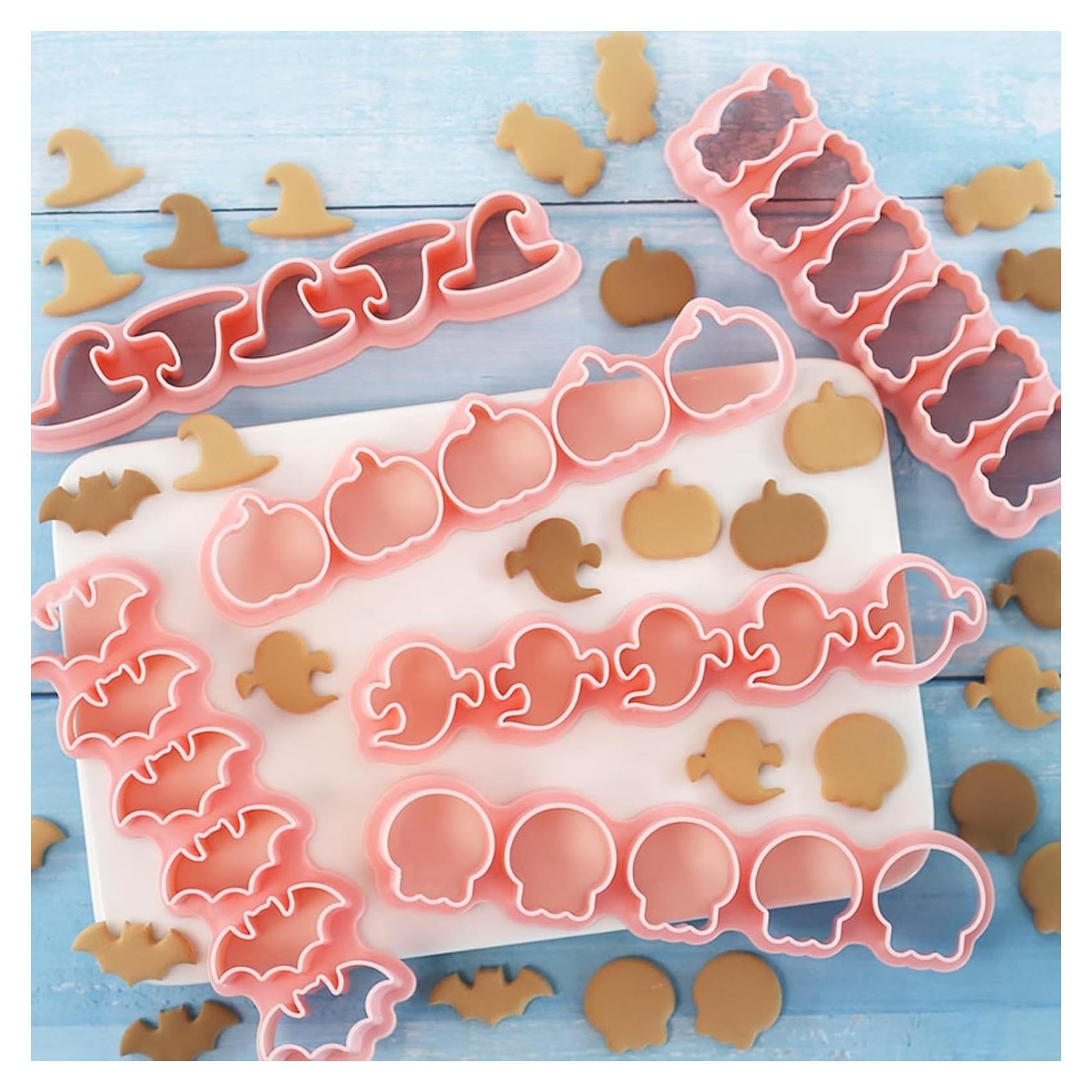 6 Cortadores de Galletas Halloween Ylnurac - Calabaza, Fantasma, Murciélago