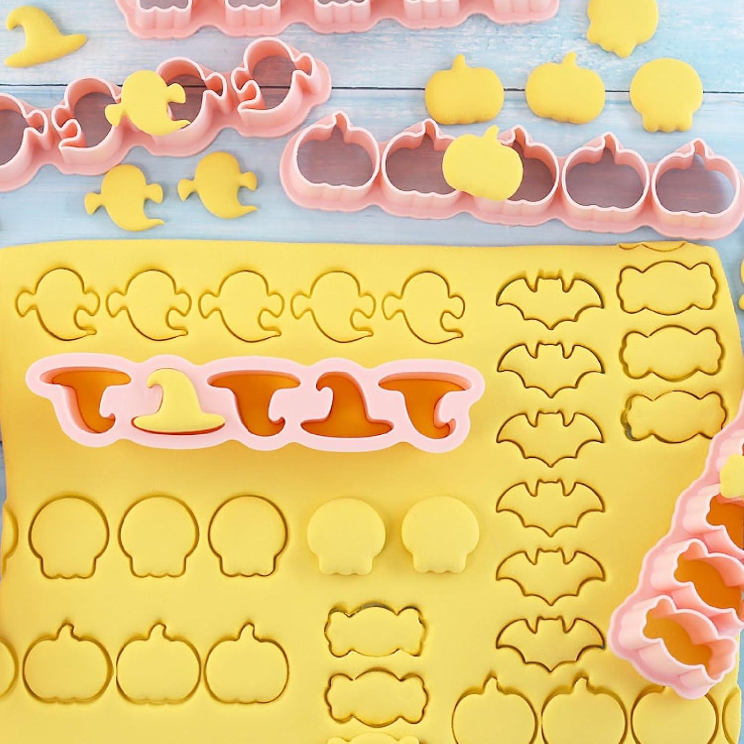 6 Cortadores de Galletas Halloween Ylnurac - Calabaza, Fantasma, Murciélago