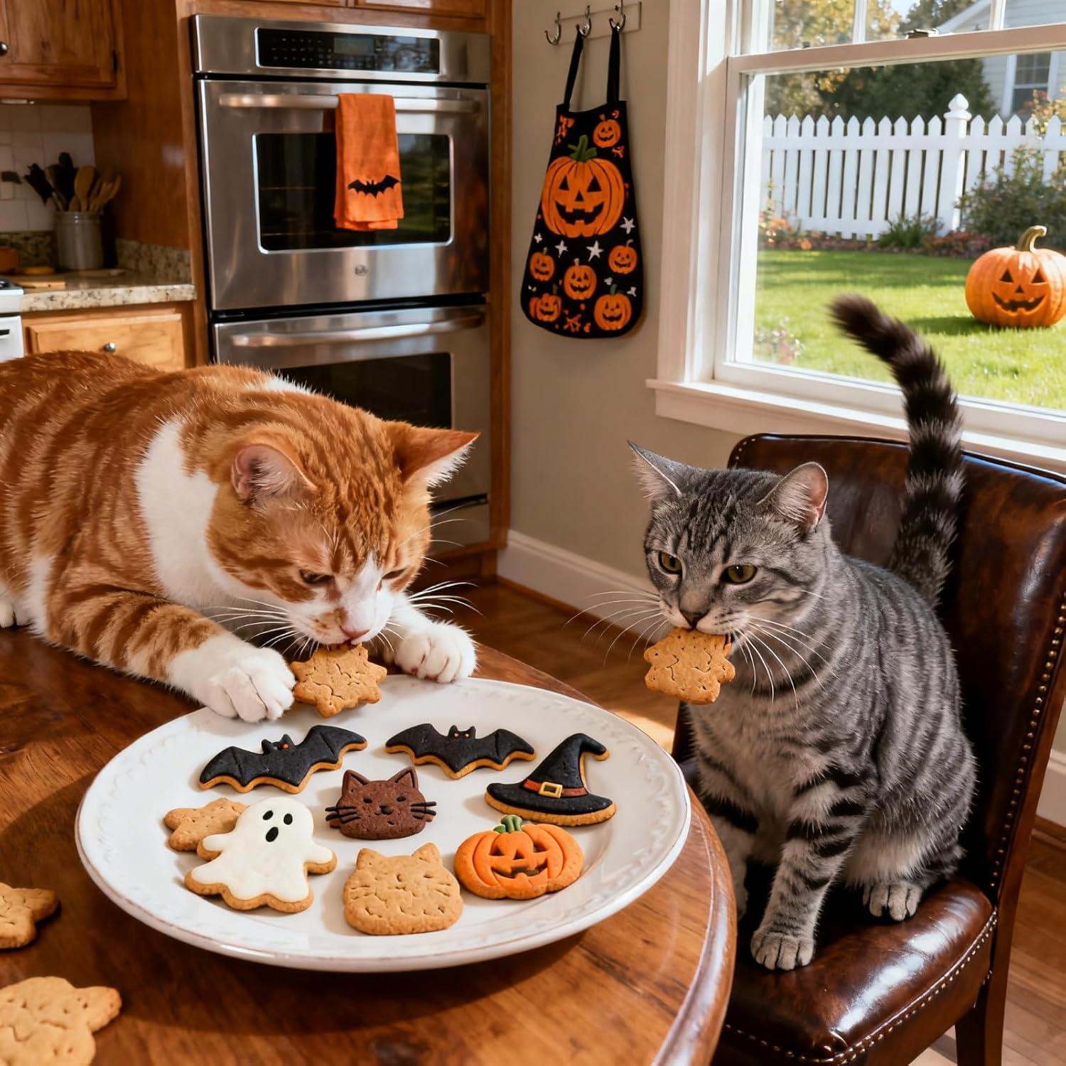 6 Cortadores de Galletas Halloween Ylnurac - Calabaza, Fantasma, Murciélago