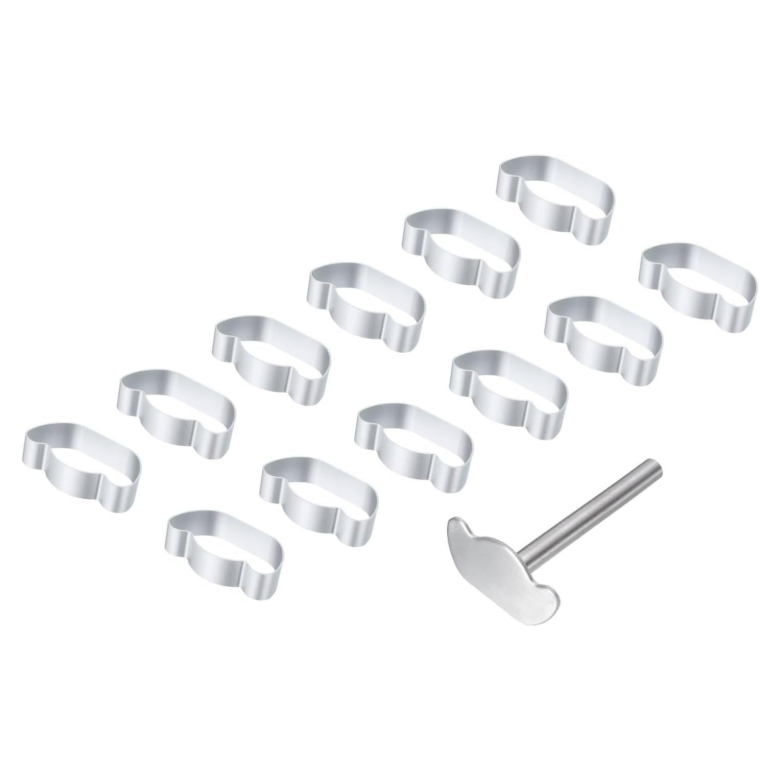 Juego de Cortadores de Galletas uxcell 13 Piezas Aluminio Anti-Adherente