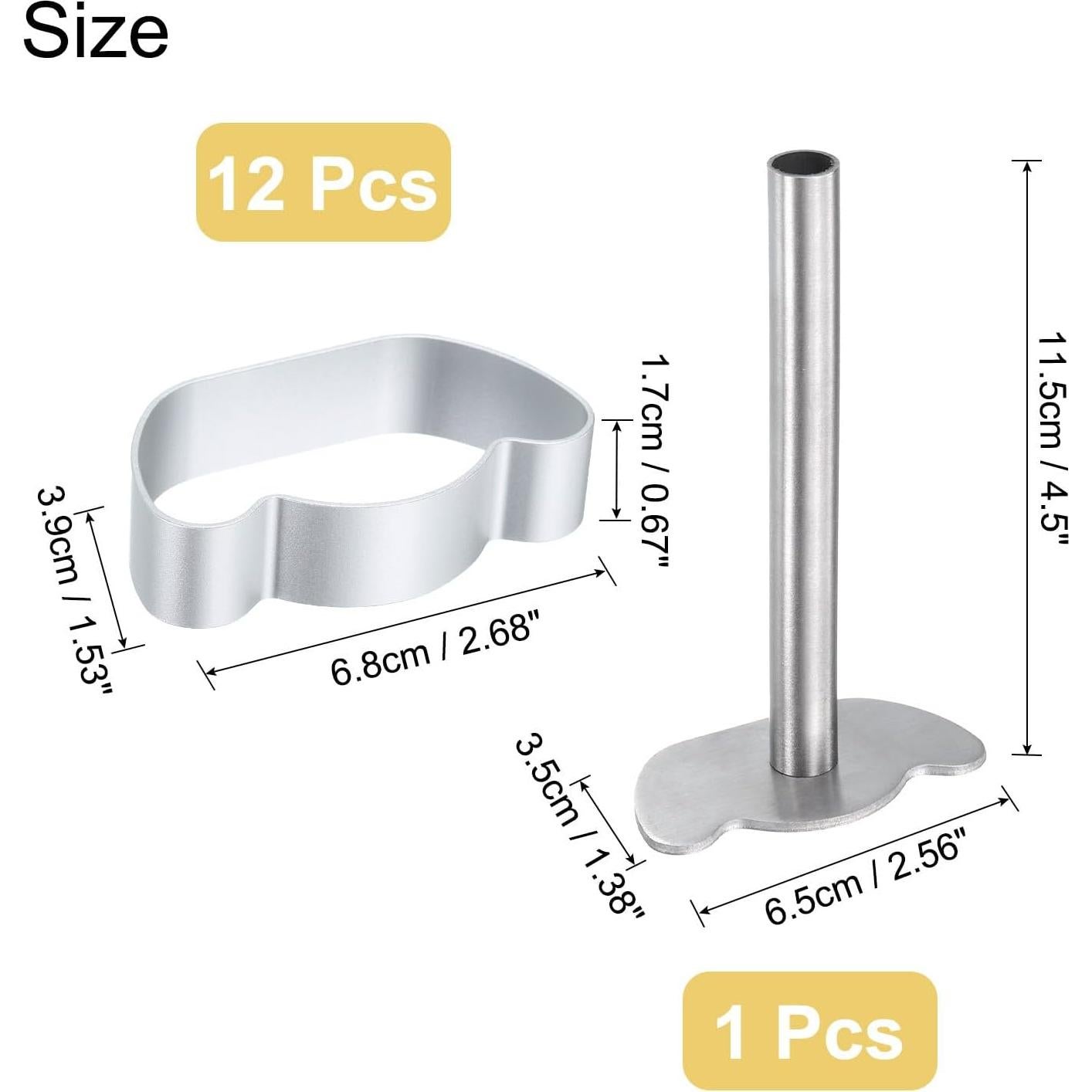 Juego de Cortadores de Galletas uxcell 13 Piezas Aluminio Anti-Adherente