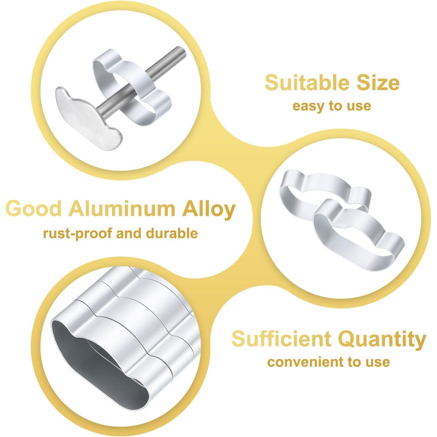 Juego de Cortadores de Galletas uxcell 13 Piezas Aluminio Anti-Adherente