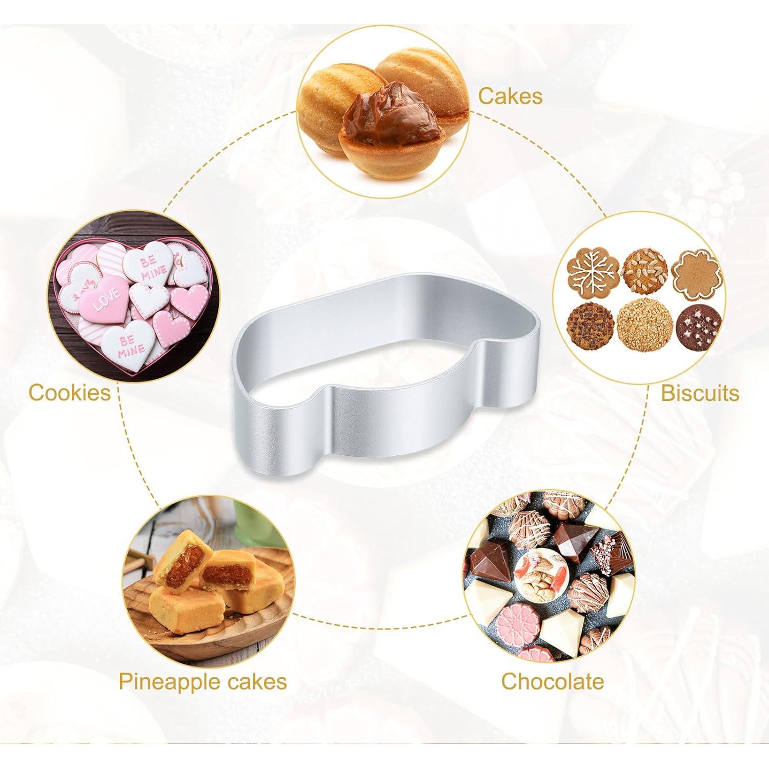 Juego de Cortadores de Galletas uxcell 13 Piezas Aluminio Anti-Adherente