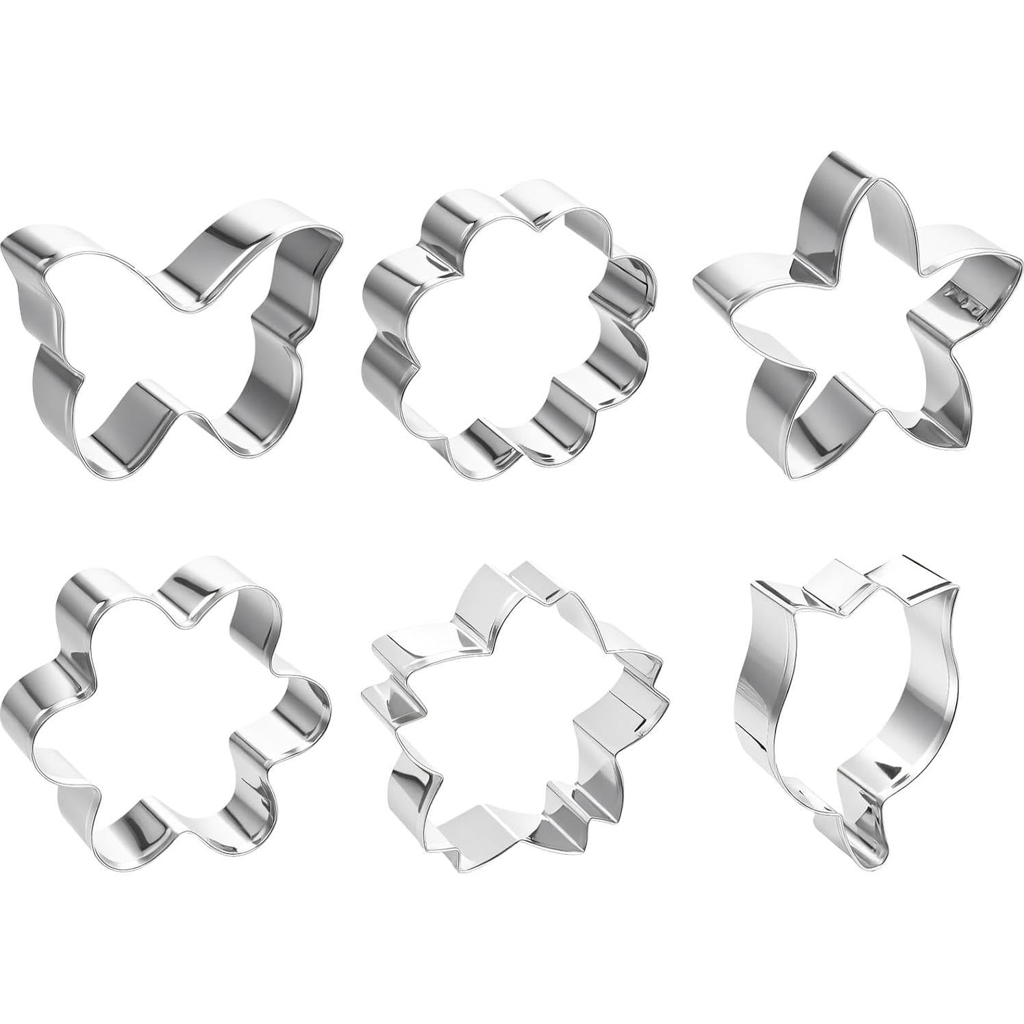 Juego de 6 Cortadores de Galletas Tweruna Acero Inoxidable