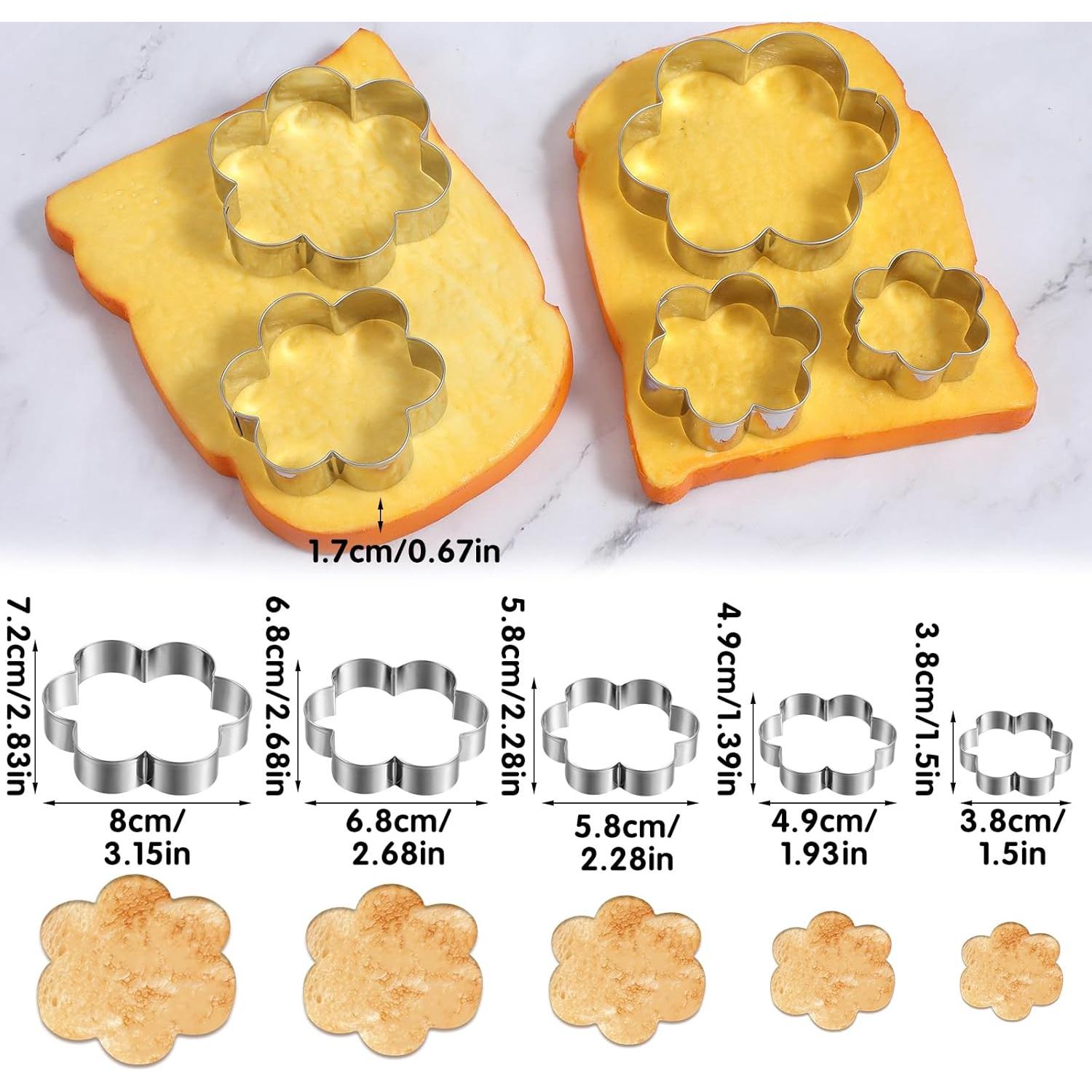 Juego de Cortadores de Galletas Flor de Concha Apausvcm - 5 Piezas