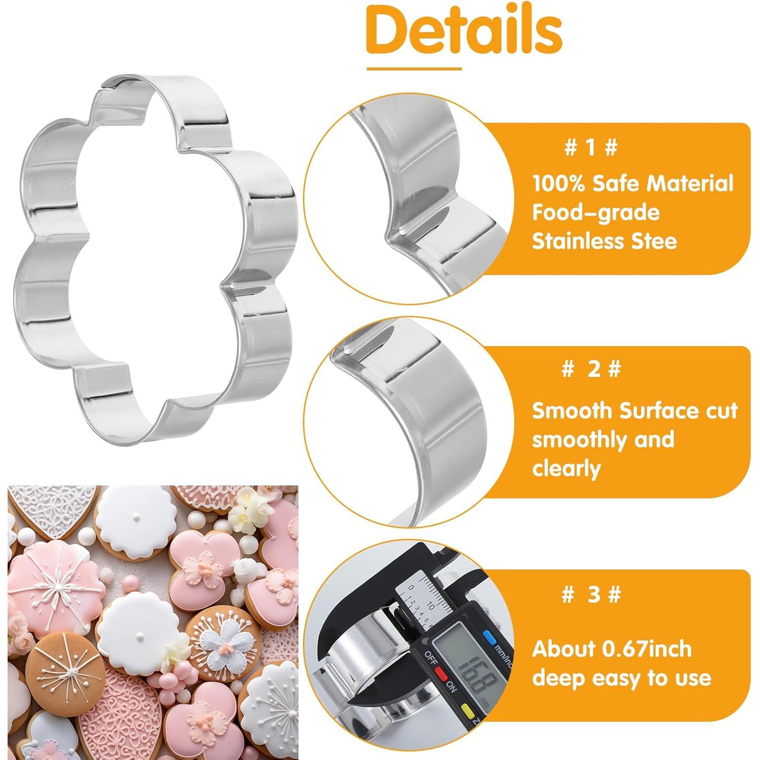 Juego de Cortadores de Galletas Flor de Concha Apausvcm - 5 Piezas