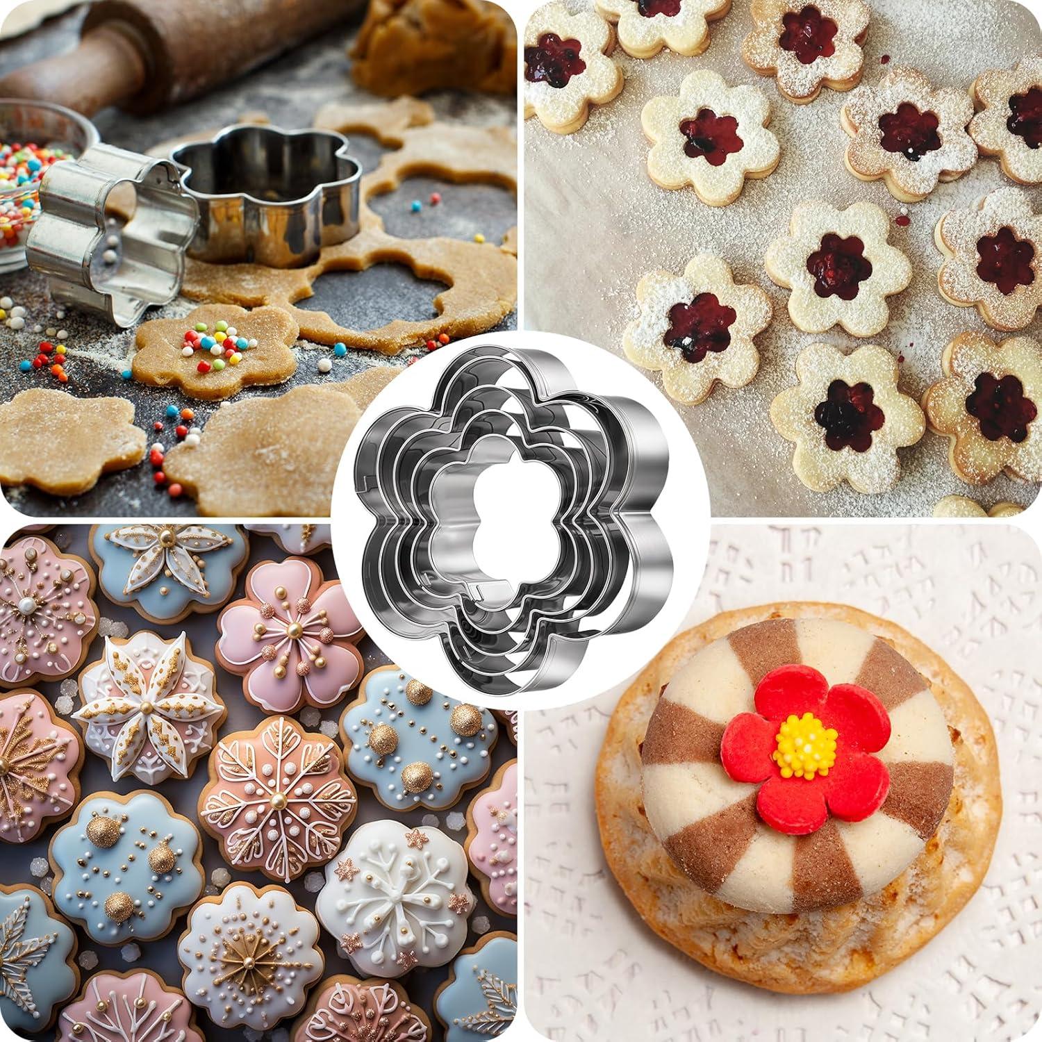 Juego de Cortadores de Galletas Flor de Concha Apausvcm - 5 Piezas