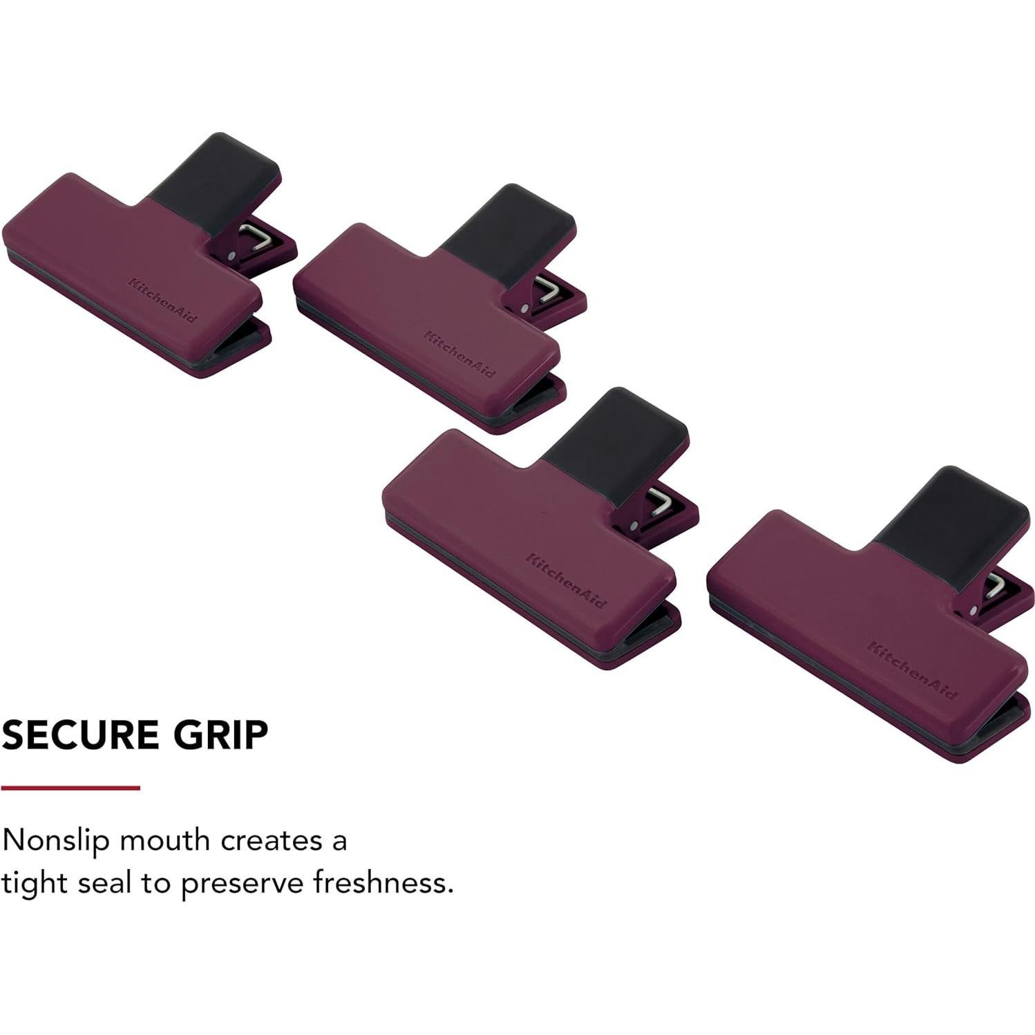 Juego de 4 Clips de Cocina Medianos KitchenAid Antideslizantes