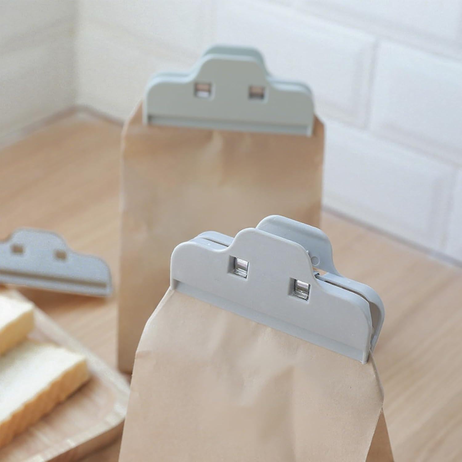 Pinzas para Alimentos IVICOO 6 Pcs Agarre Ancho Gris 10 cm