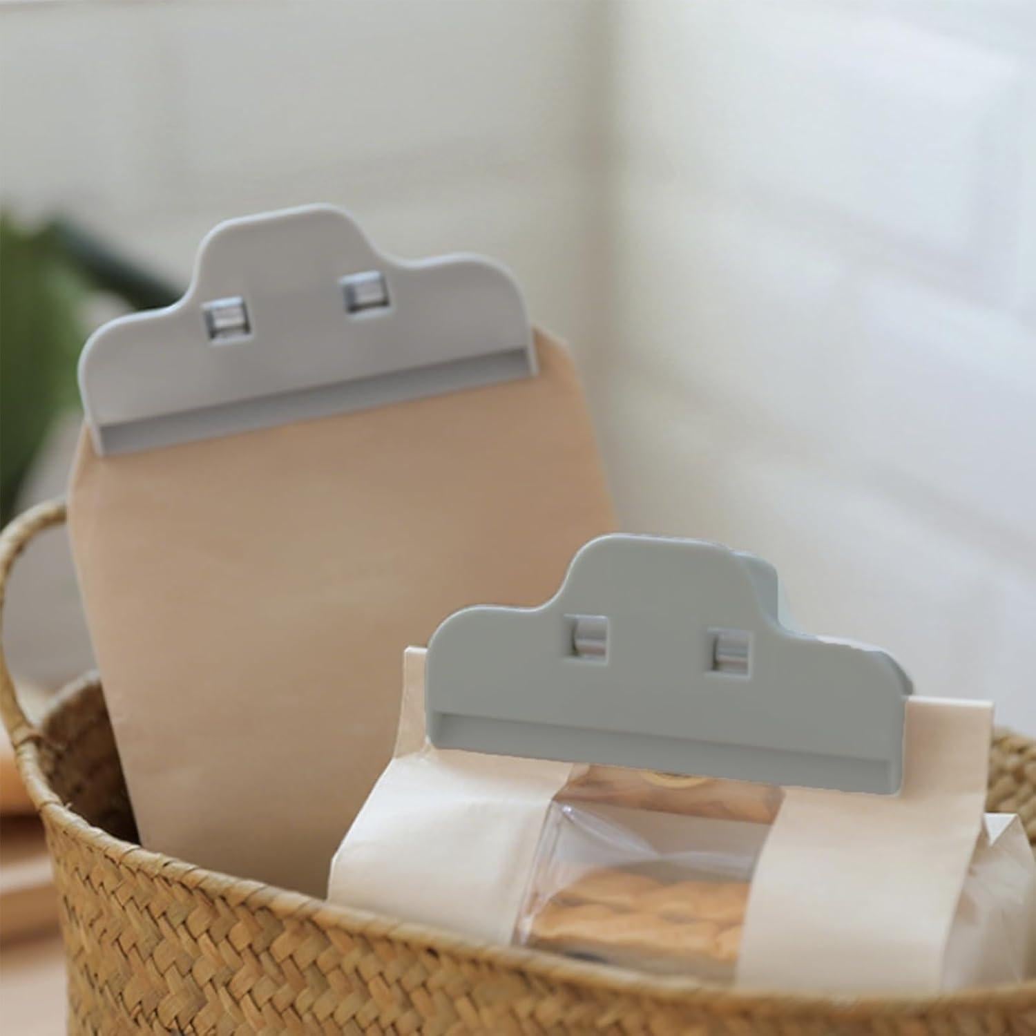 Pinzas para Alimentos IVICOO 6 Pcs Agarre Ancho Gris 10 cm