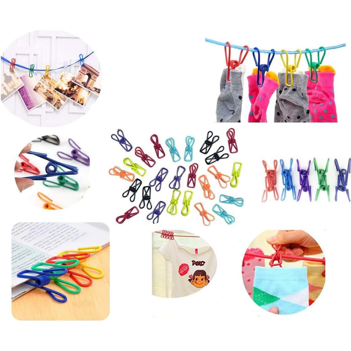 Pinzas Metálicas Yansanido 20 Pcs 5.5 cm Colores Mixtos