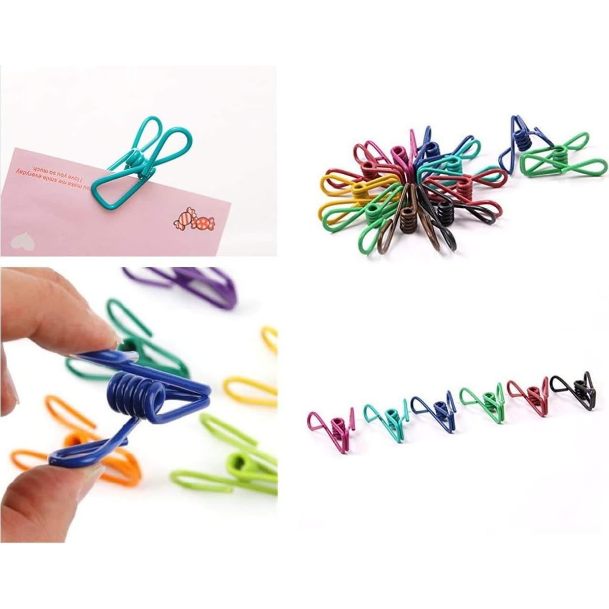 Pinzas Metálicas Yansanido 20 Pcs 5.5 cm Colores Mixtos