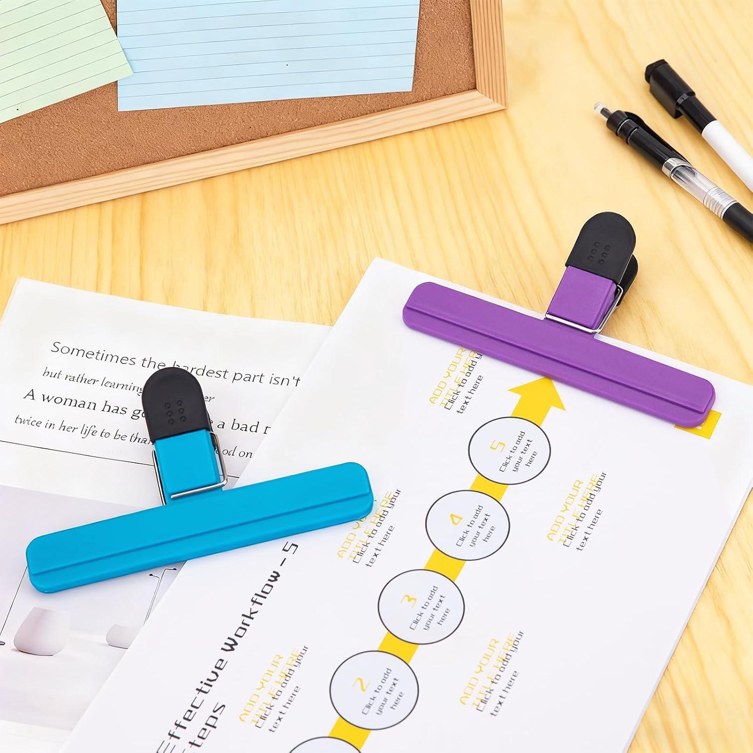 Clips para Papas OWLKELA, Paquete de 6 Colores, 15.24 cm