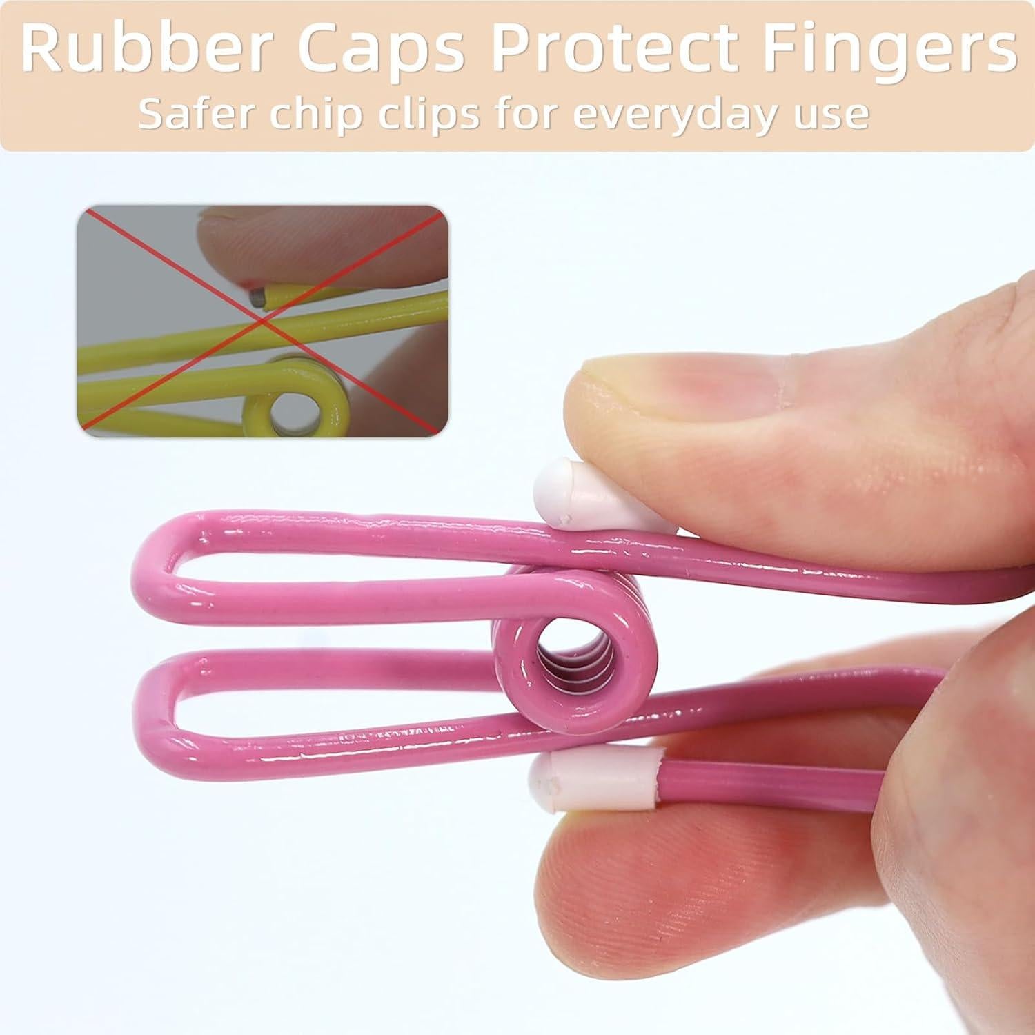 Paquete de 10 Pinzas de Metal ChicRange con Goma 5.7 cm