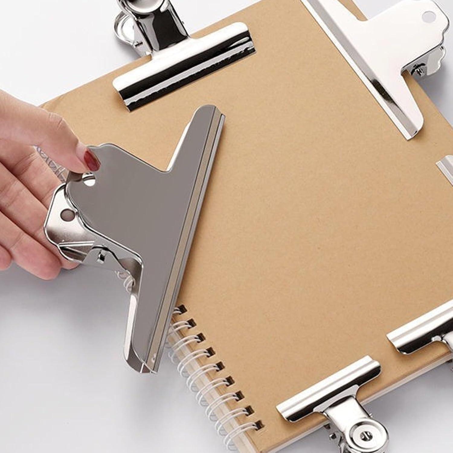 Clip de acero inoxidable TEUOPIOE 16 cm para documentos