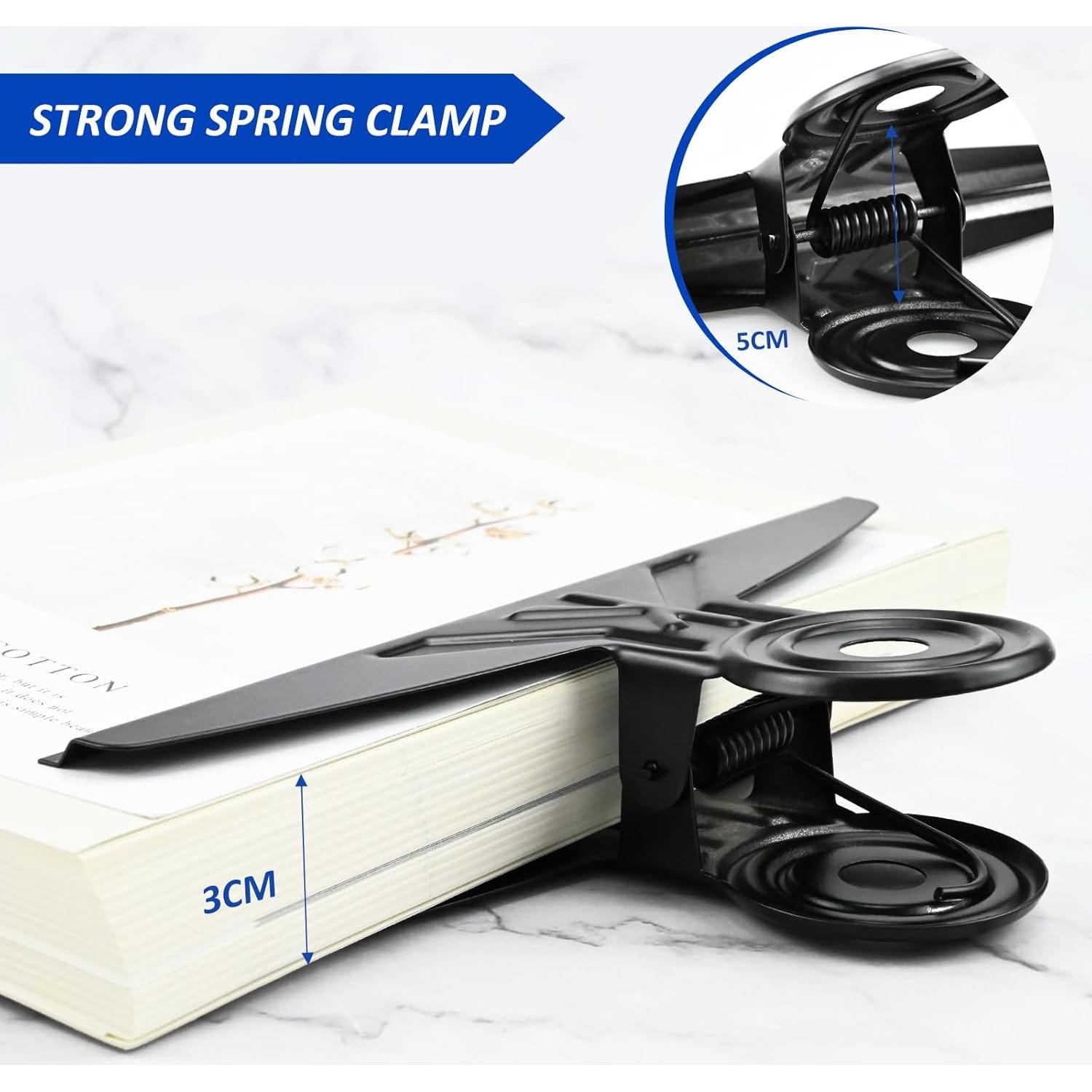 Paquete de 3 Clips Bulldog Orcielo Extra Grande 20cm Negro