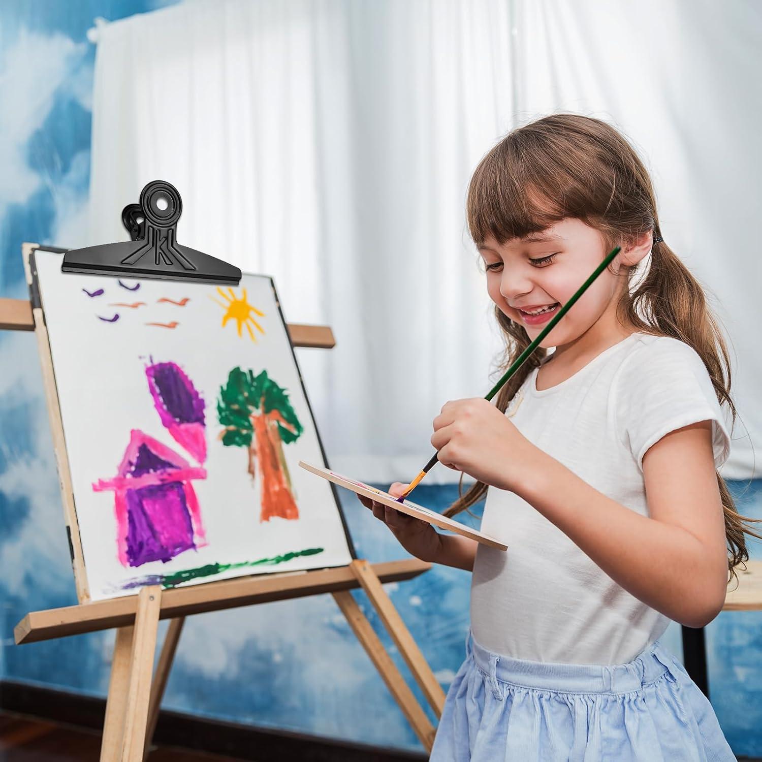 Paquete de 3 Clips Bulldog Orcielo Extra Grande 20cm Negro