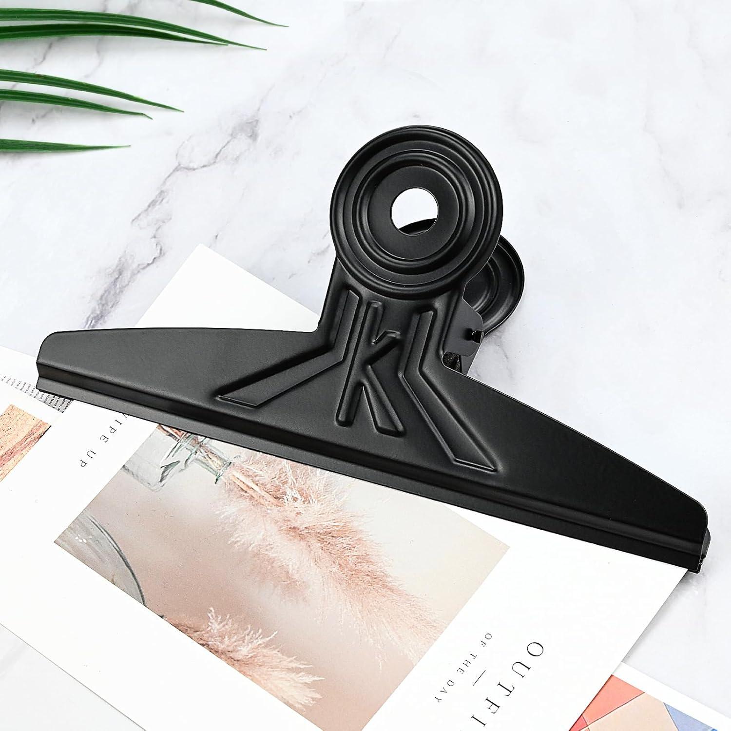 Paquete de 3 Clips Bulldog Orcielo Extra Grande 20cm Negro