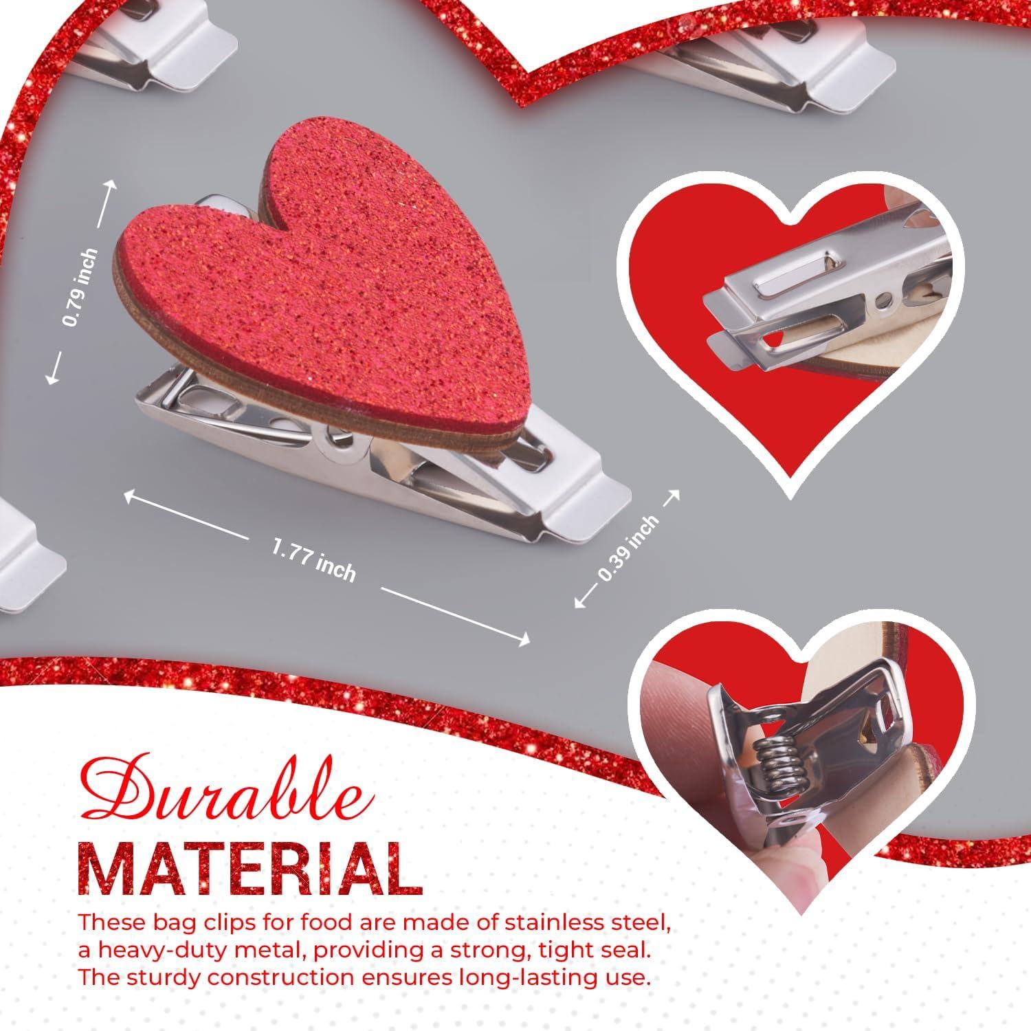 Clips para bolsas de comida UFN HENRIK CUTOUT, 20 piezas, acero inoxidable